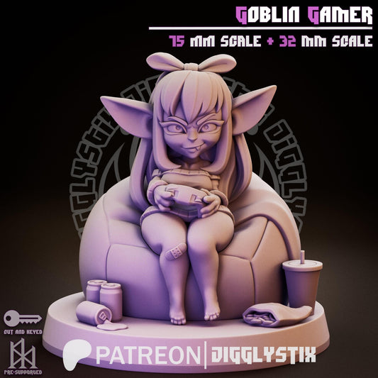Goblin Gamer Pin Up Miniature | Jigglystix