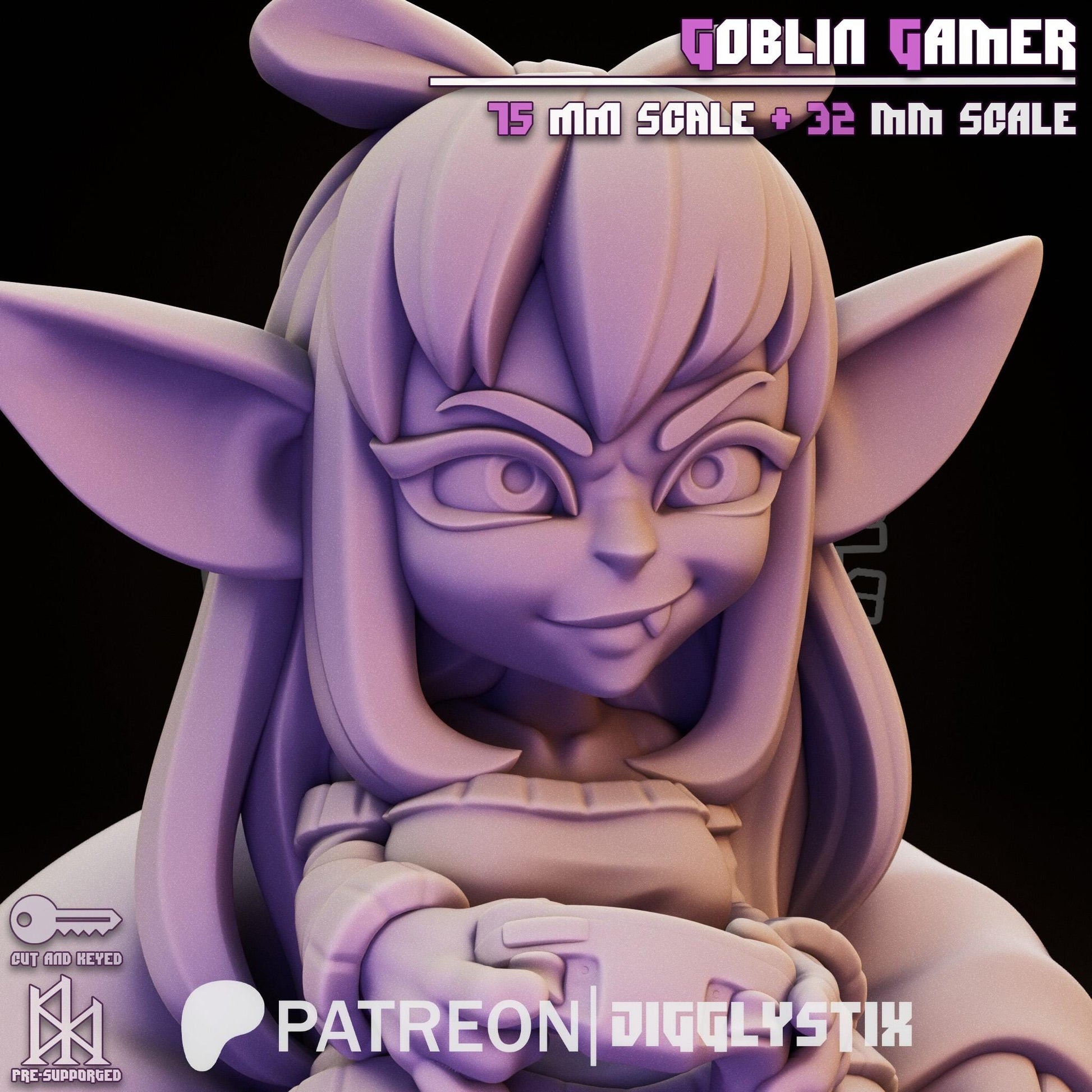 Goblin Gamer Pin Up Miniature | Jigglystix