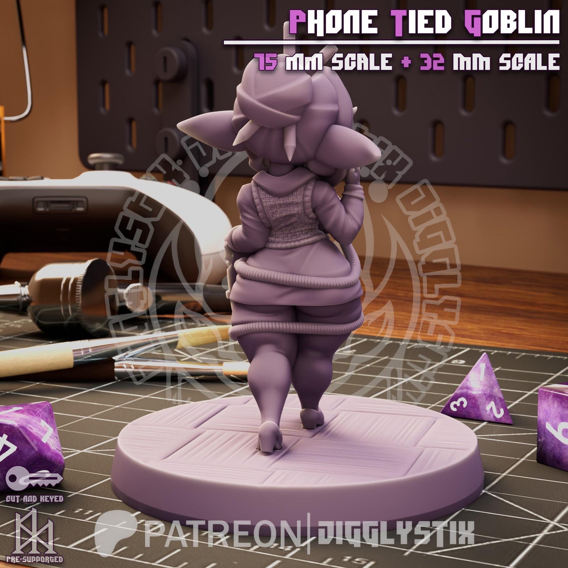 Phone Tied Goblin Mini - 32mm or 75 mm - Jigglystix