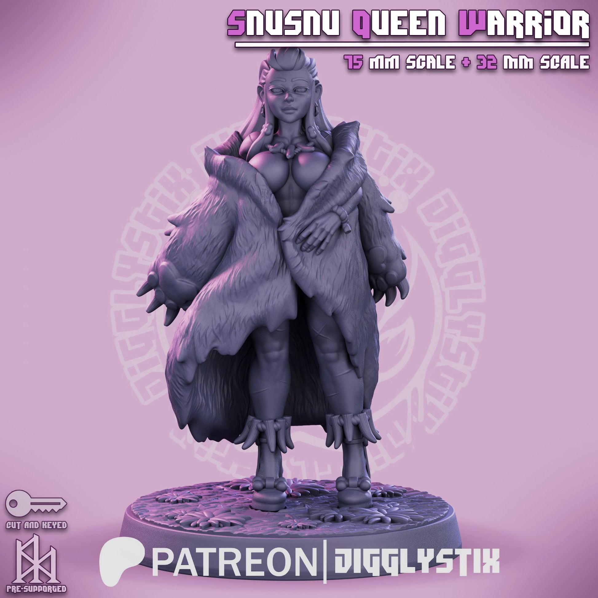Amazonian Warrior Queen - 32mm or 75mm - Jigglystix