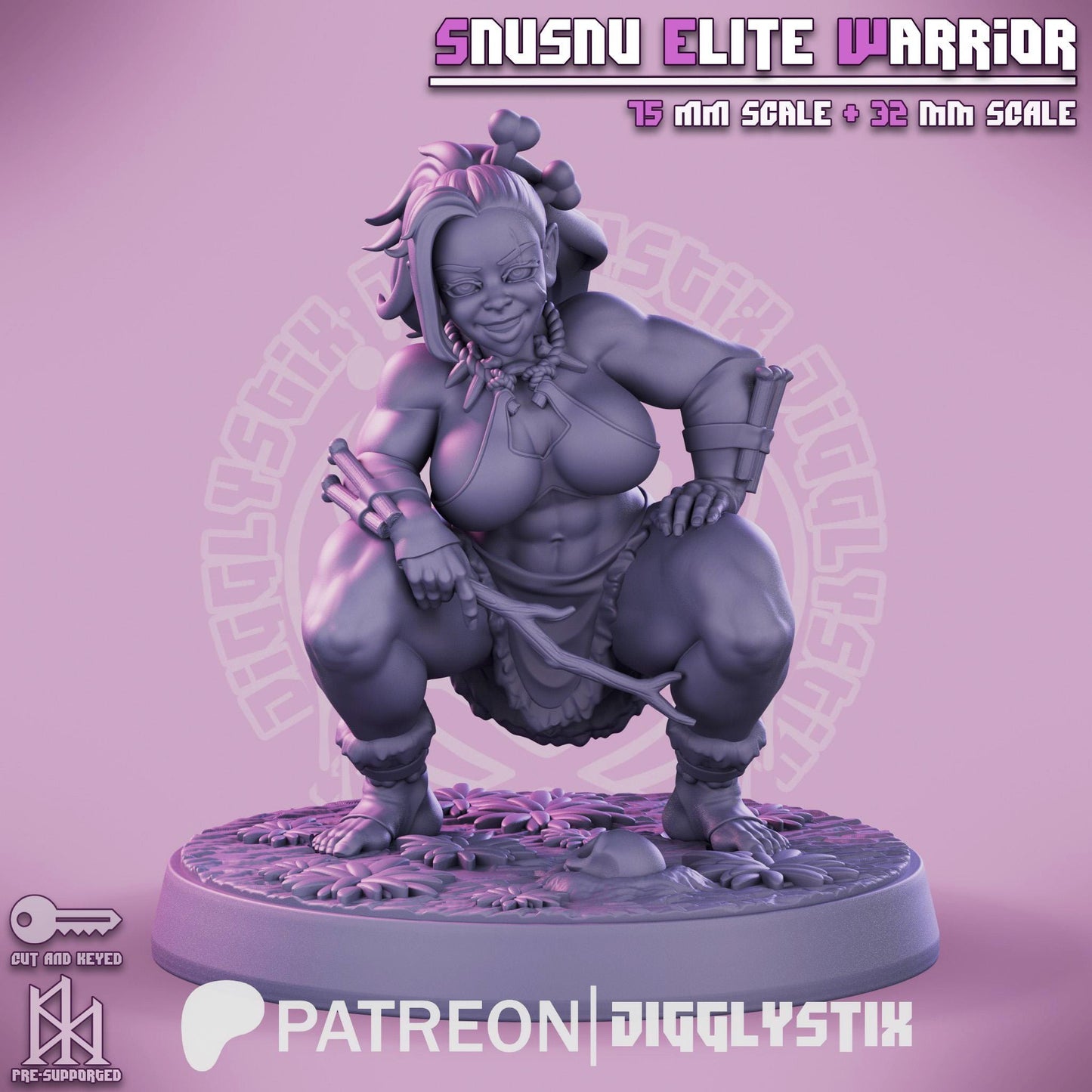 Amazonian Elite Warrior - 32mm or 75mm - Jigglystix