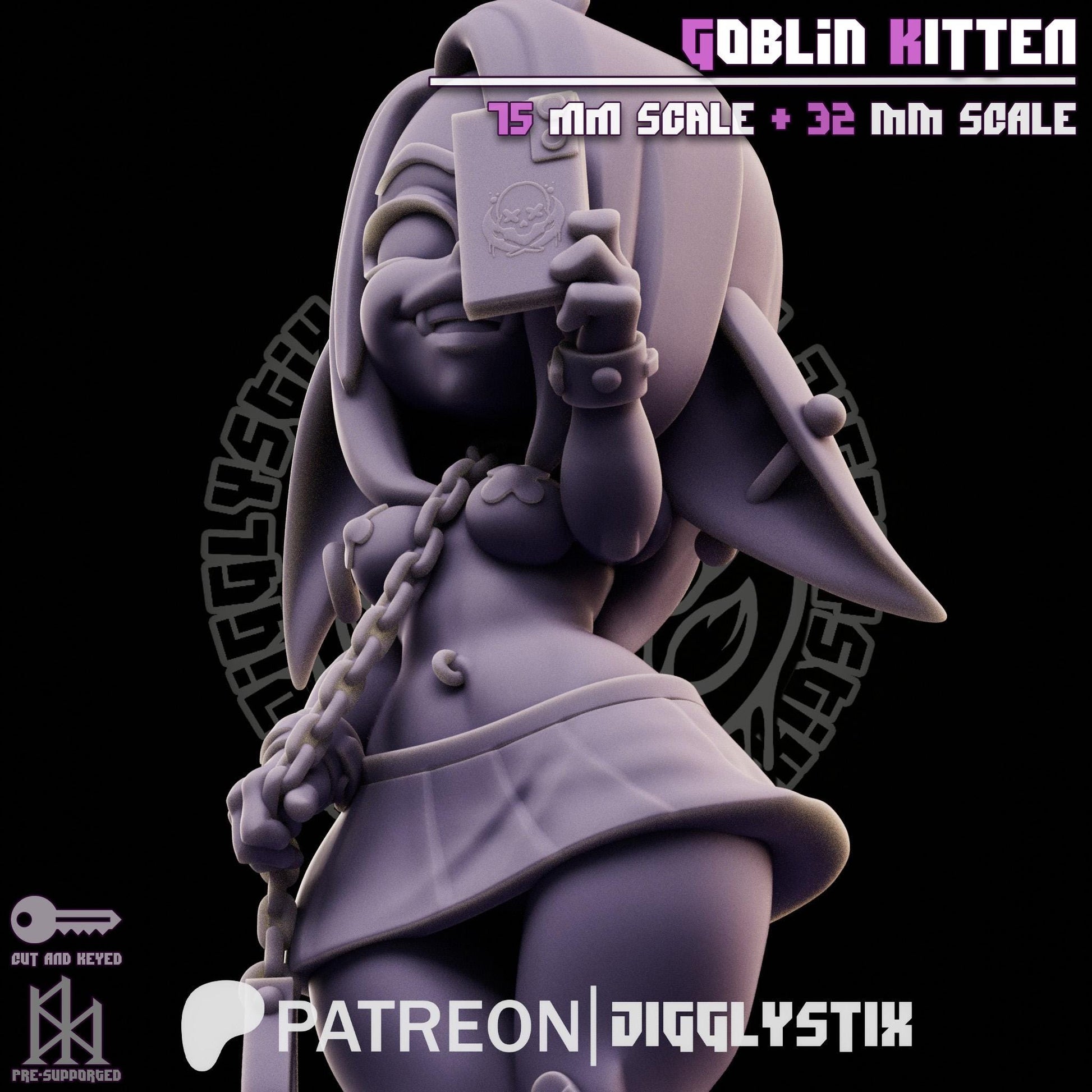 Goblin Kitten Mini - 32mm or 75mm - Jigglystix
