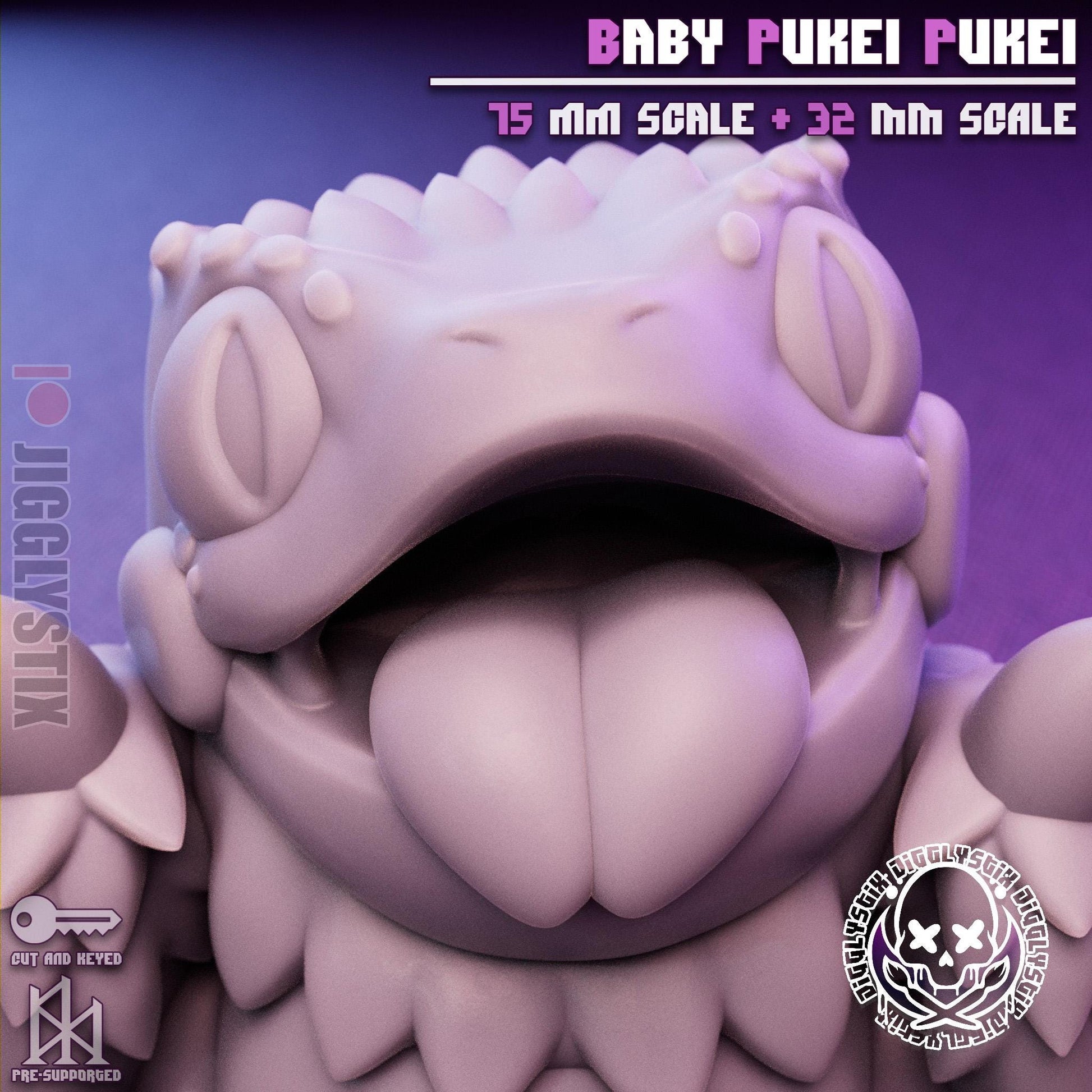 Baby Pukei-Pukei Monster Hunter Inspired Mini - 32mm or 75mm - Jigglystix