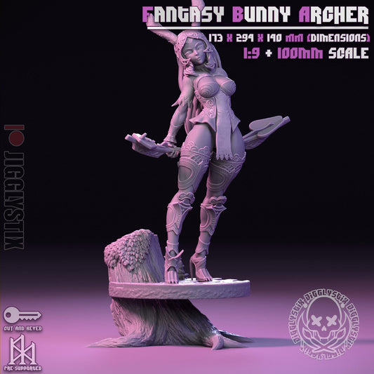 Fantasy Bunny Archer Fran Model Kit - 1:9 or 100mm - Jigglystix