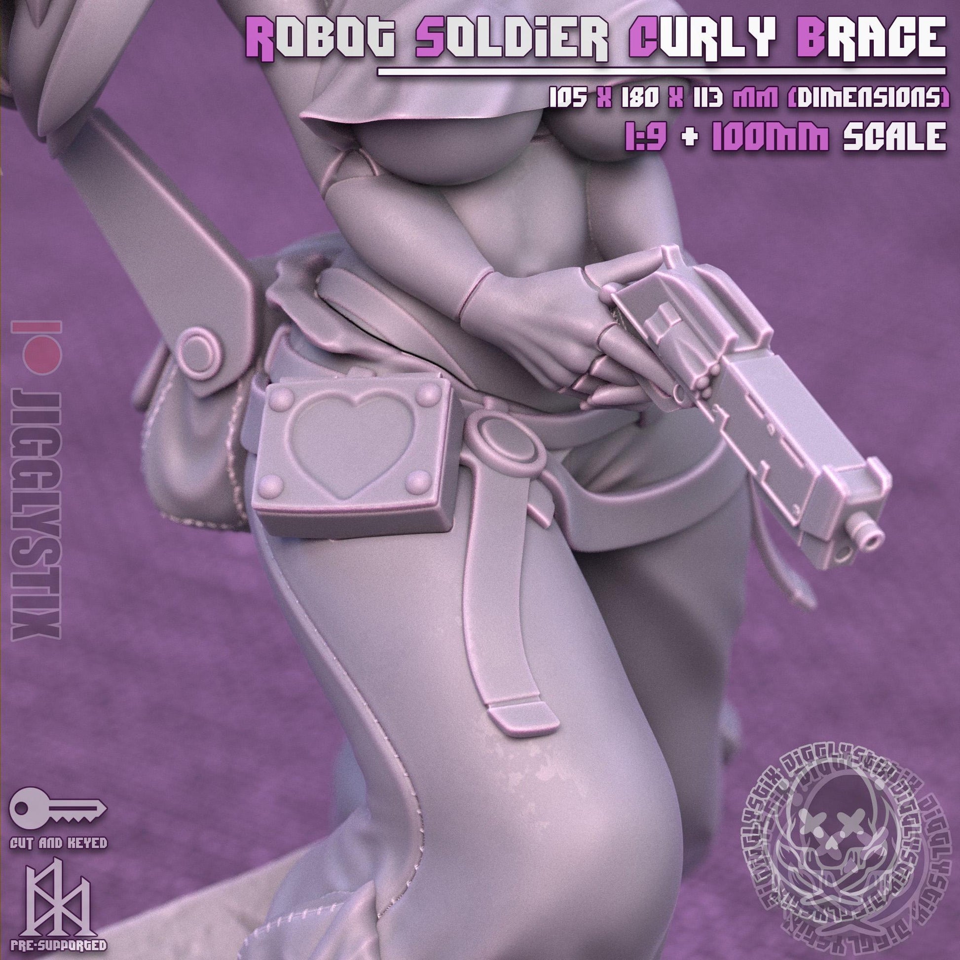 Robot Soldier Curly Brace Model Kit - 1:9 or 100mm - Jigglystix