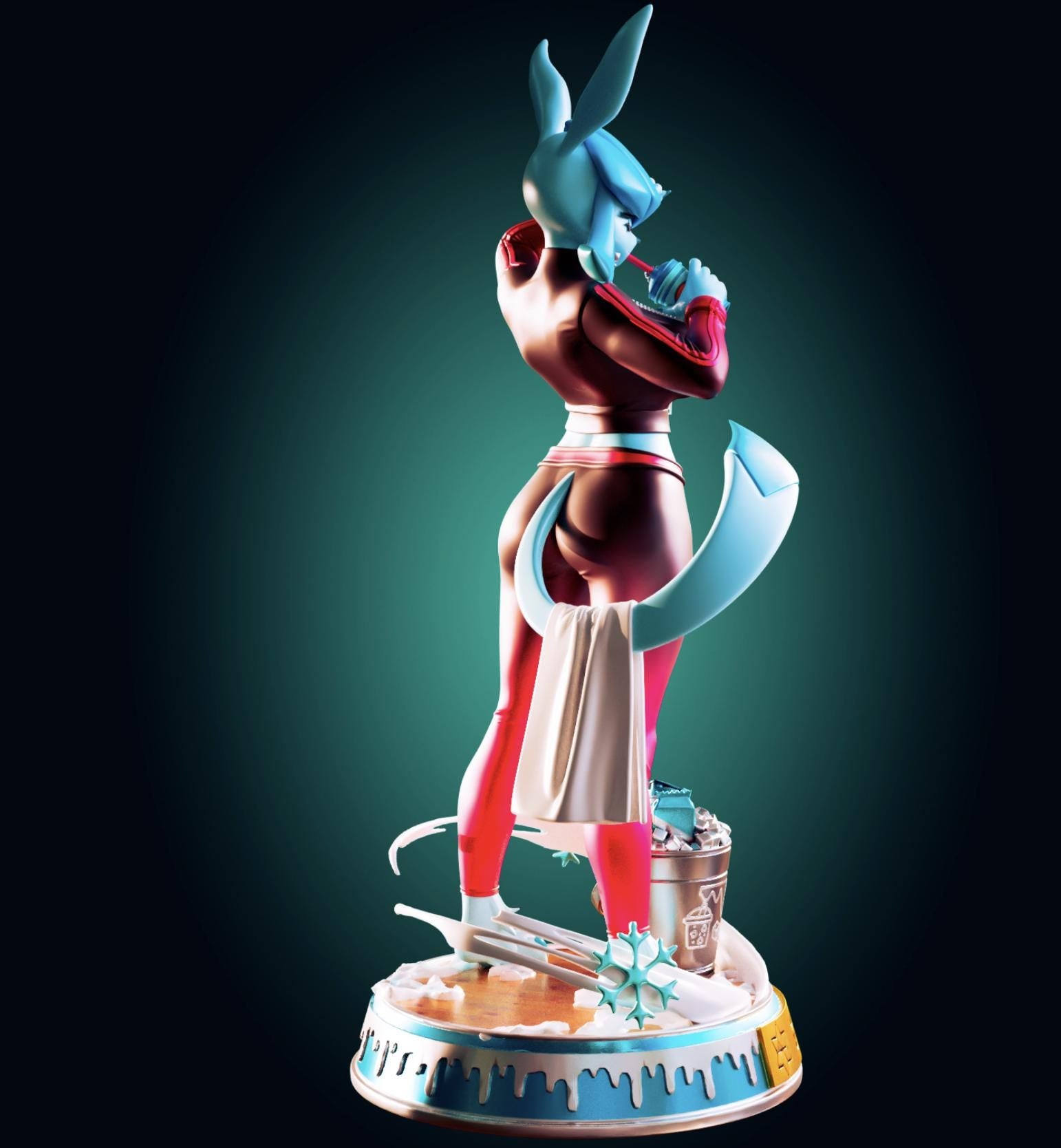 Ice Fox Girl Model Kit - 100mm 1/6 Scale - Designed by Officer Rhu