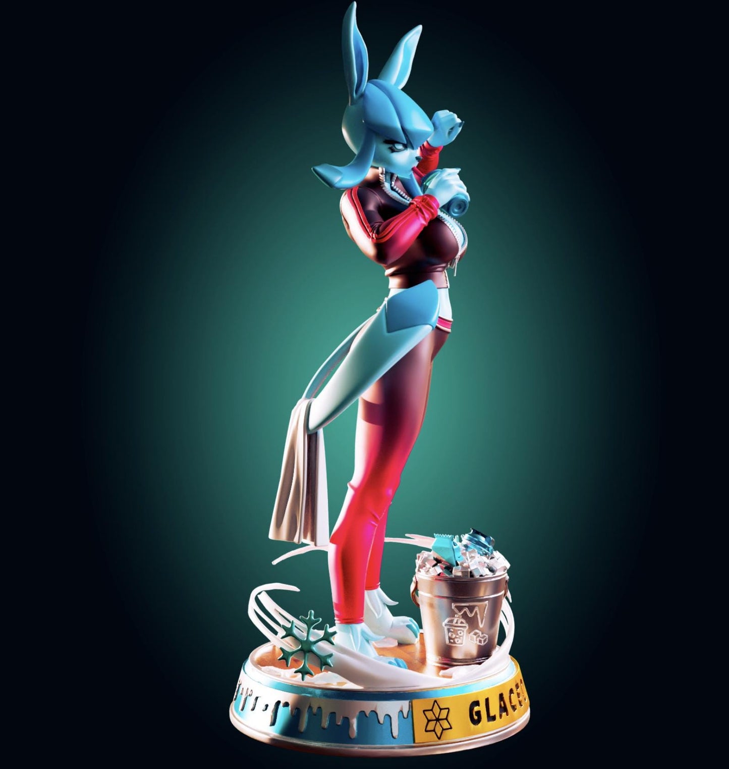 Ice Fox Girl Model Kit - 100mm 1/6 Scale - Designed by Officer Rhu