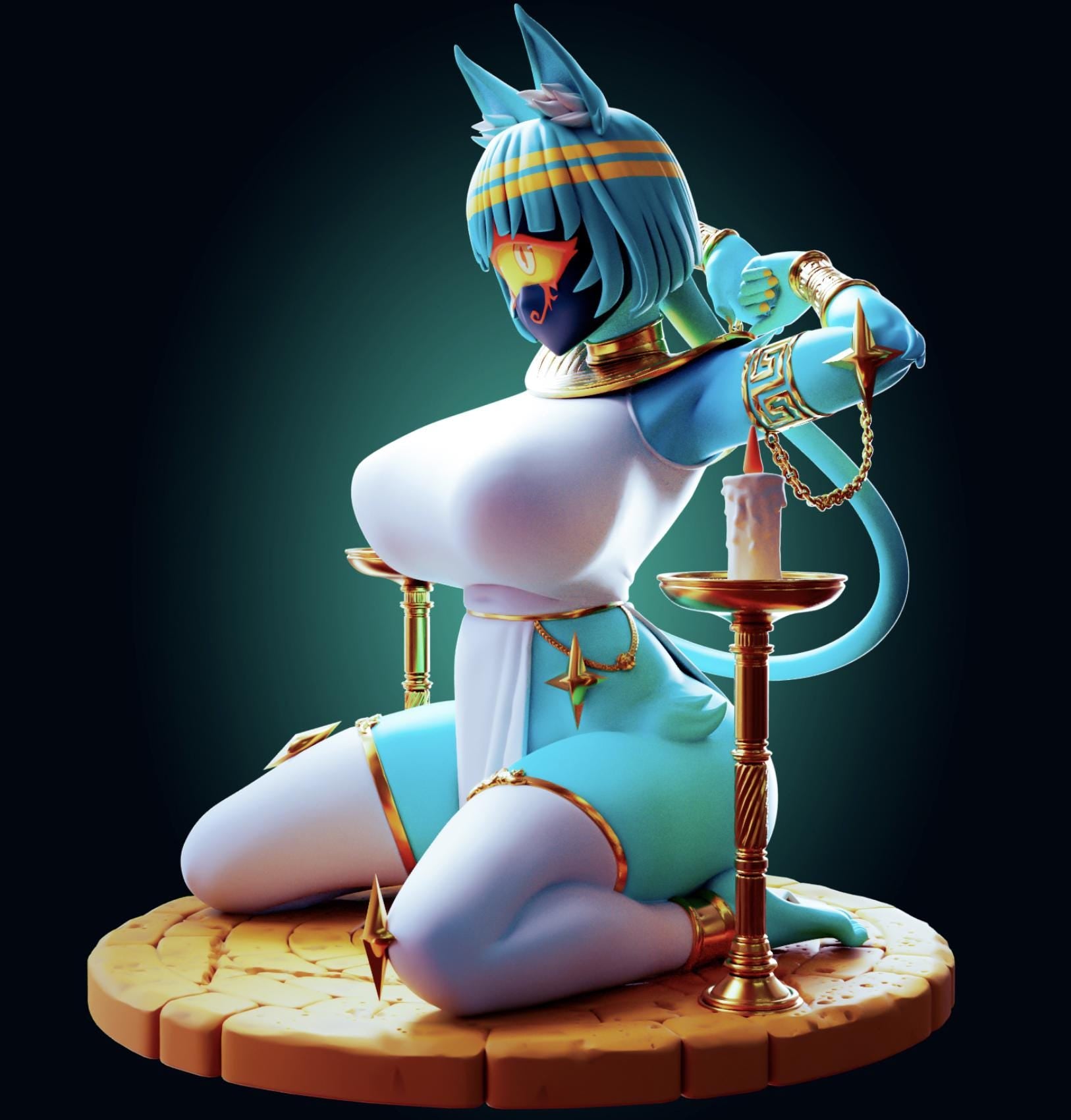Nyanlathotep Cat Girl Inspired Model Kit - 150mm 1/6 Scale - Designed by Officer Rhu