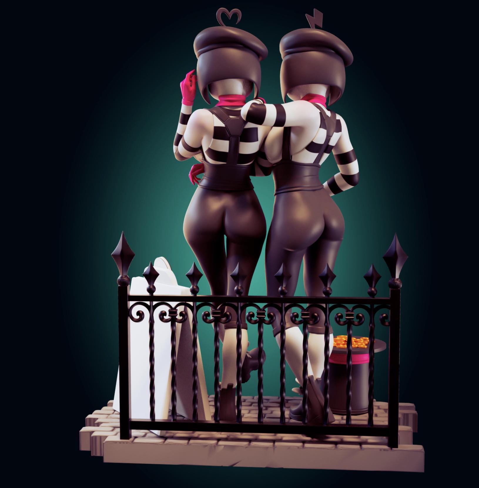 Derpixon Bonbon & Chuchu Inspired Model Kit - 106mm 1/6 Scale - Designed by Officer Rhu