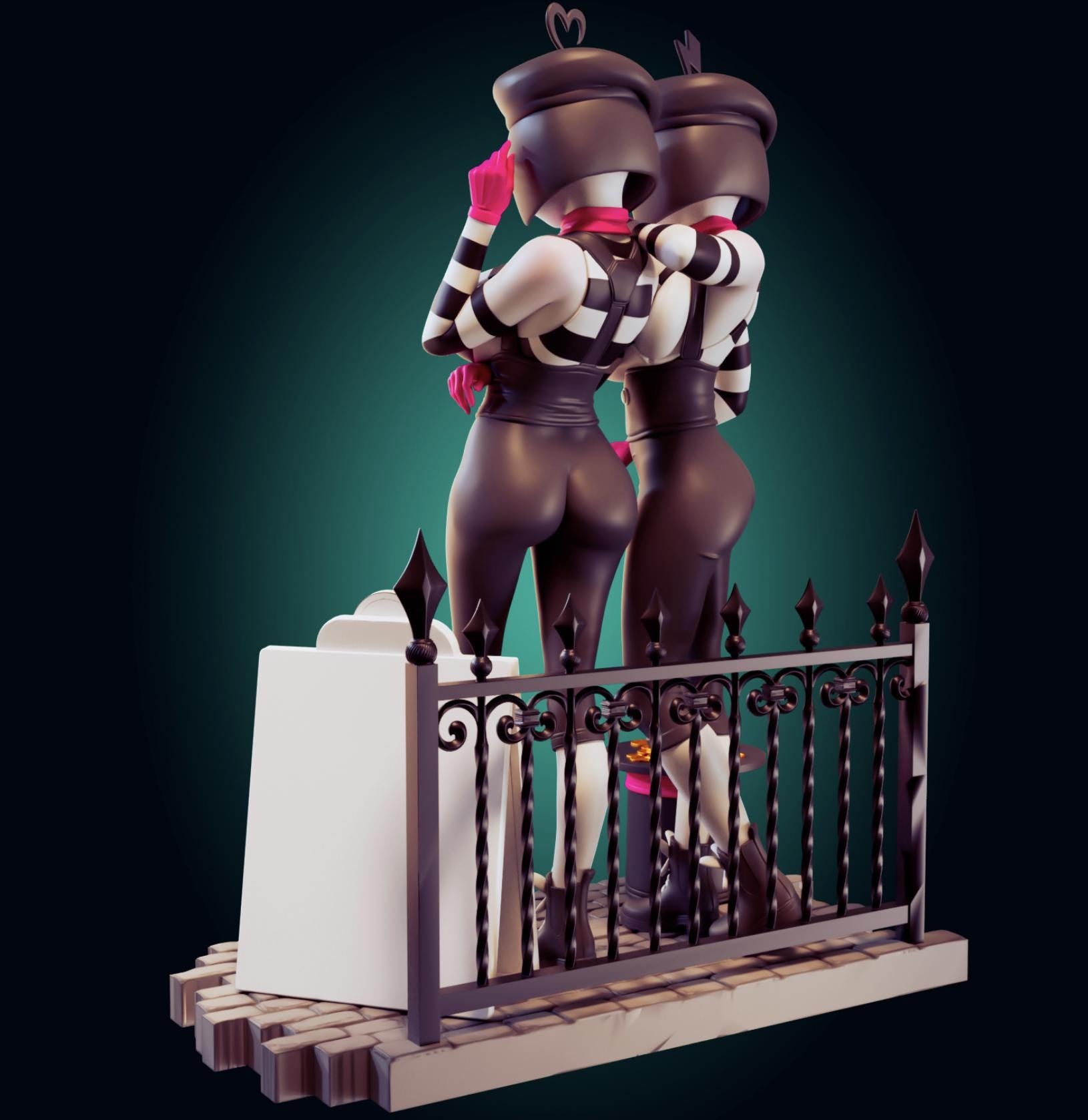 Derpixon Bonbon & Chuchu Inspired Model Kit - 106mm 1/6 Scale - Designed by Officer Rhu