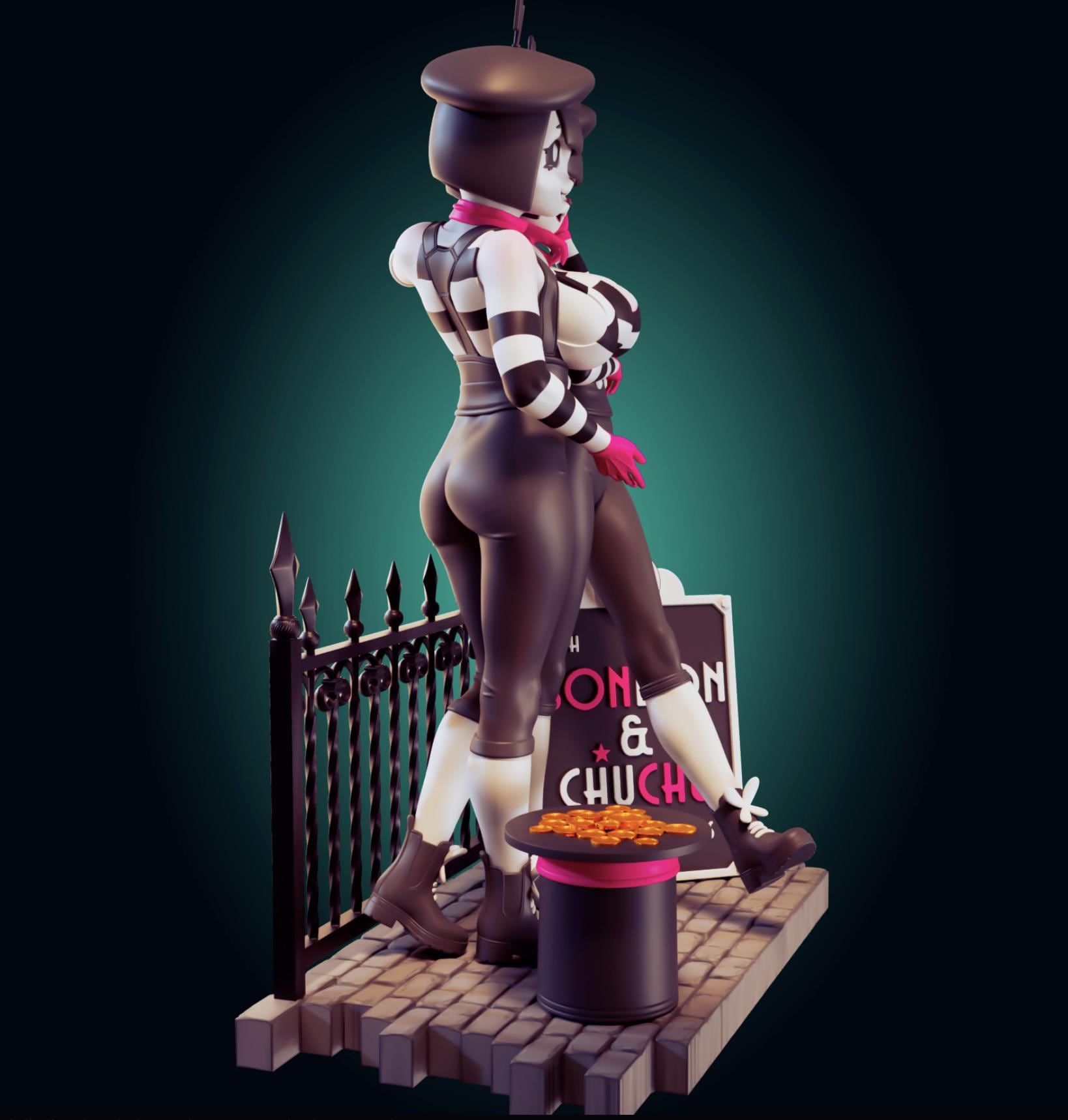 Derpixon Bonbon & Chuchu Inspired Model Kit - 106mm 1/6 Scale - Designed by Officer Rhu