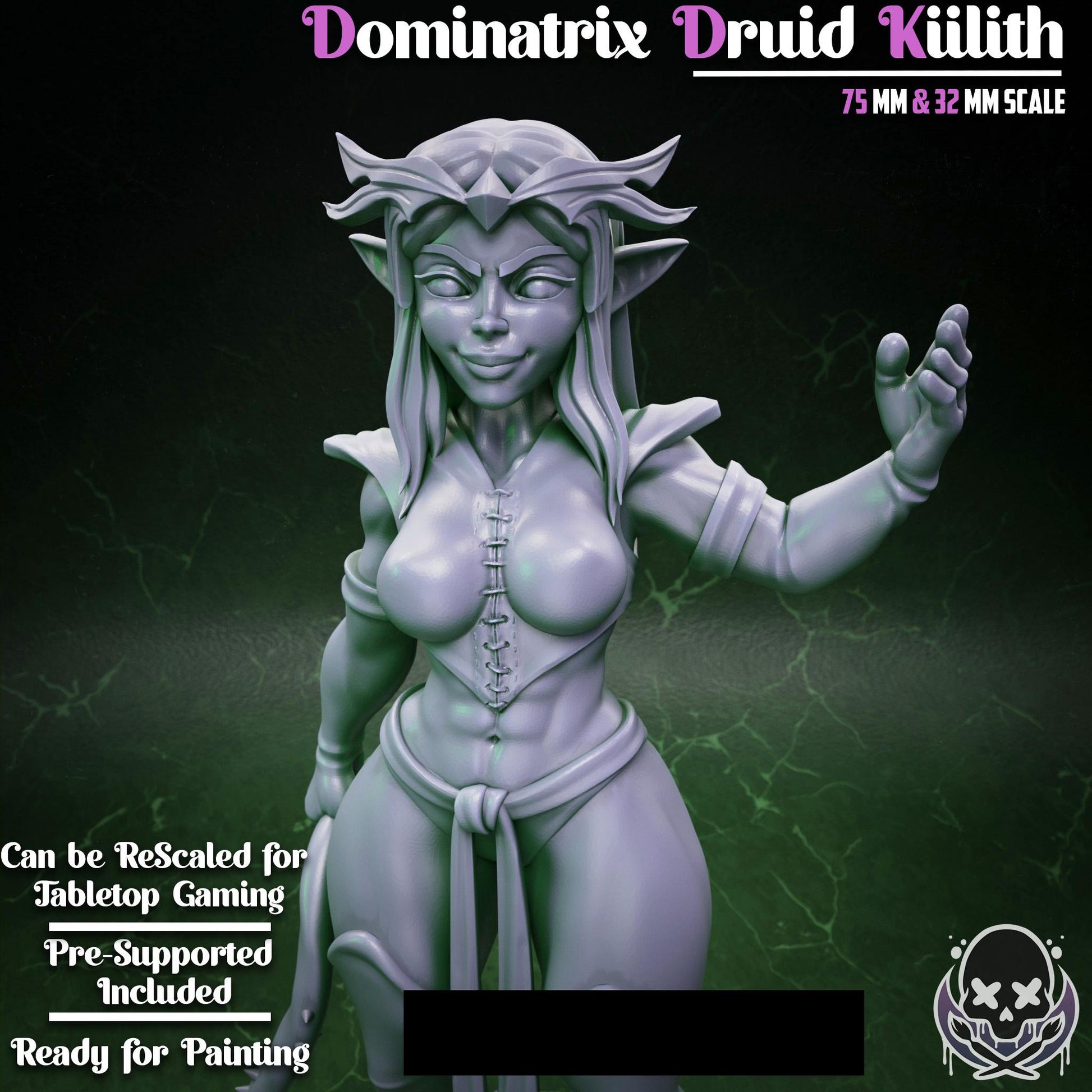 Dominatrix Druid Kilith Mini - 32mm or 75mm - Jigglystix