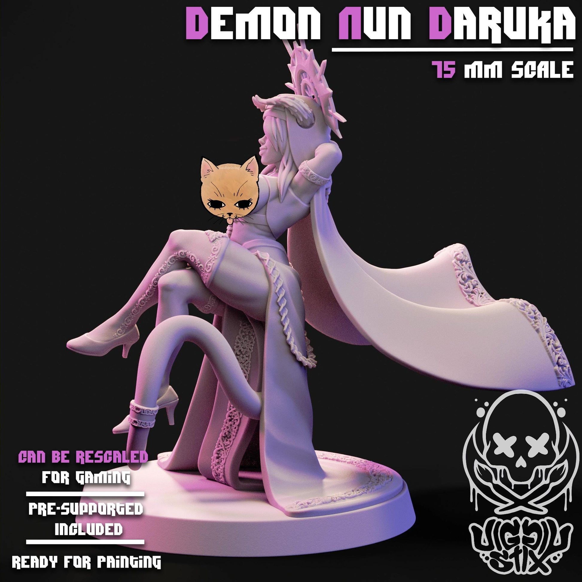 Demon Nun Daruka Mini - 32mm or 75mm - Jigglystix