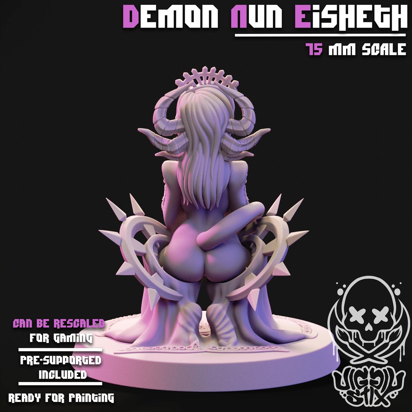 Demon Nun Eiseth Mini - 32mm or 75mm - Jigglystix