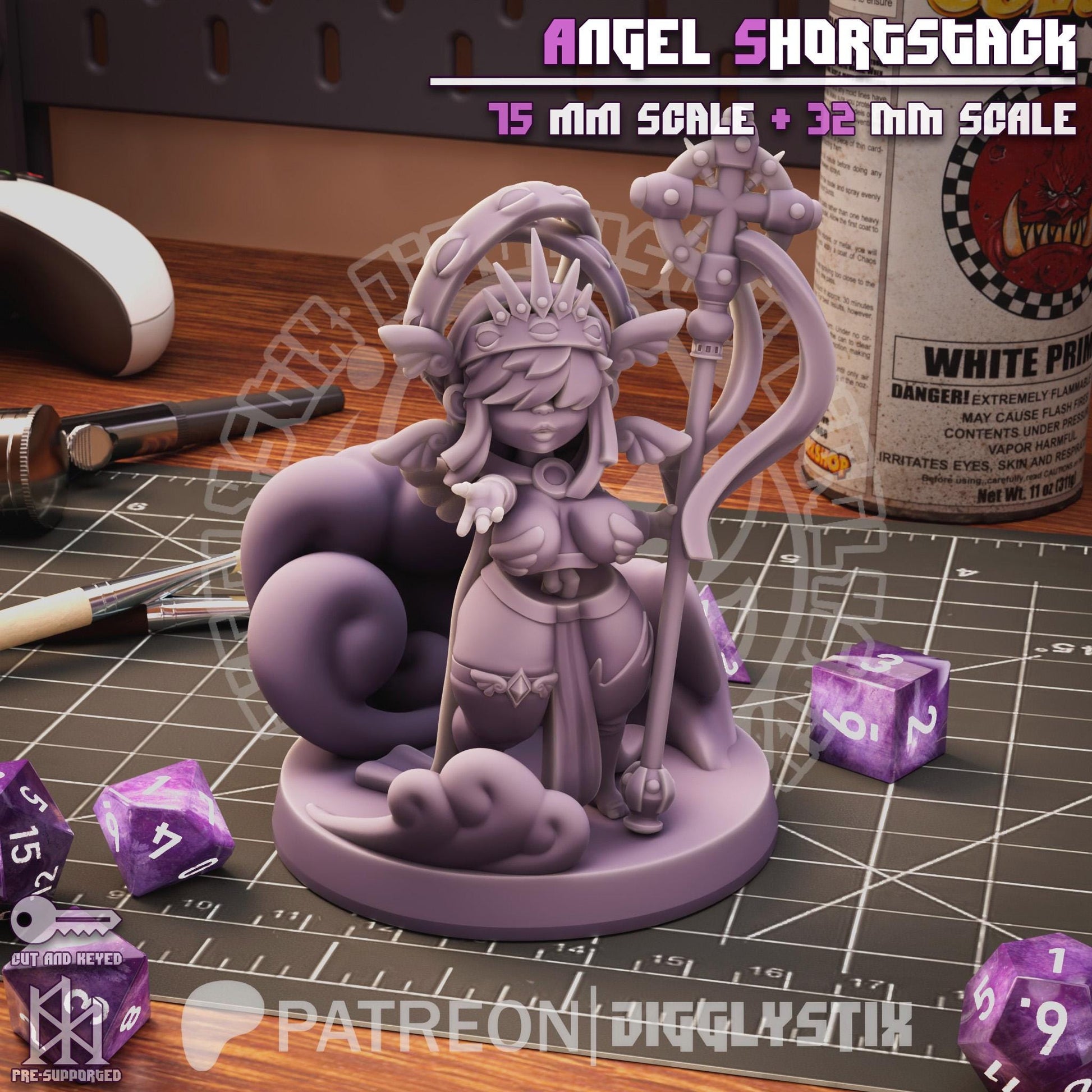 Angel Shortstack Pin Up Miniature | Jigglystix