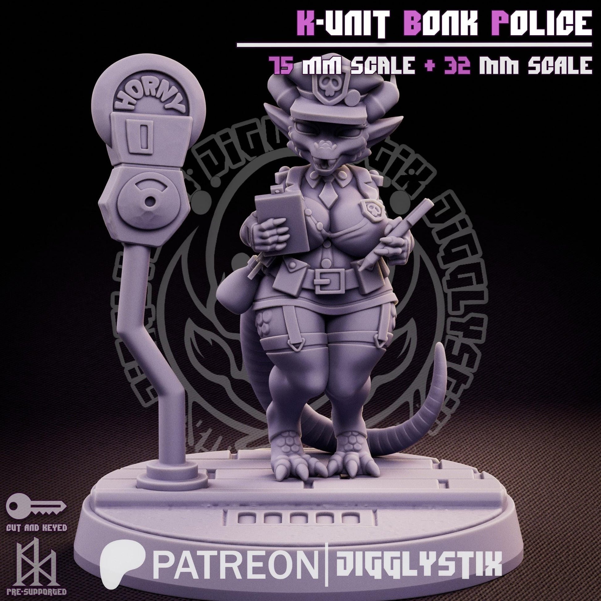 Kobold Cop Pin Up Miniature | Jigglystix