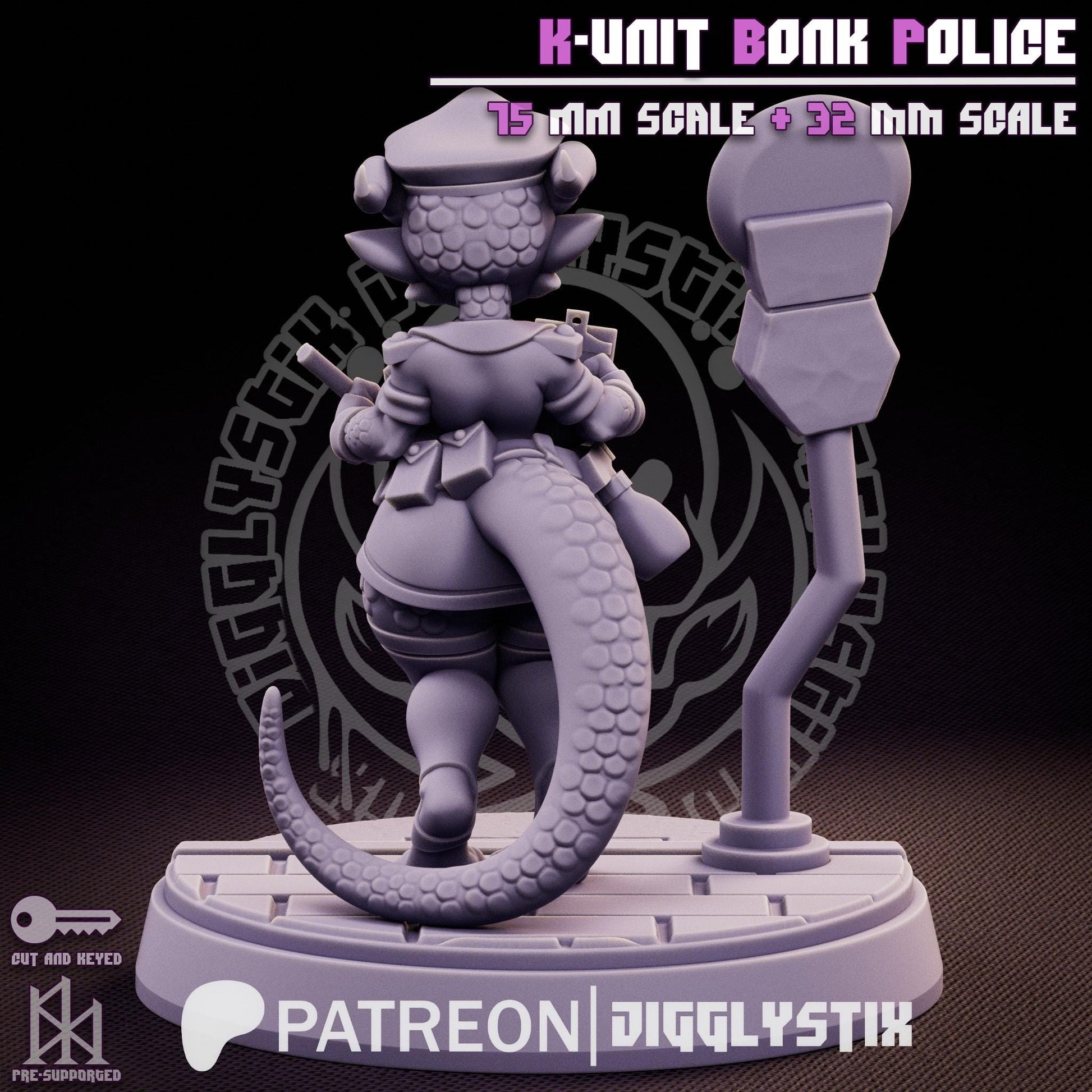 Kobold Cop Pin Up Miniature | Jigglystix