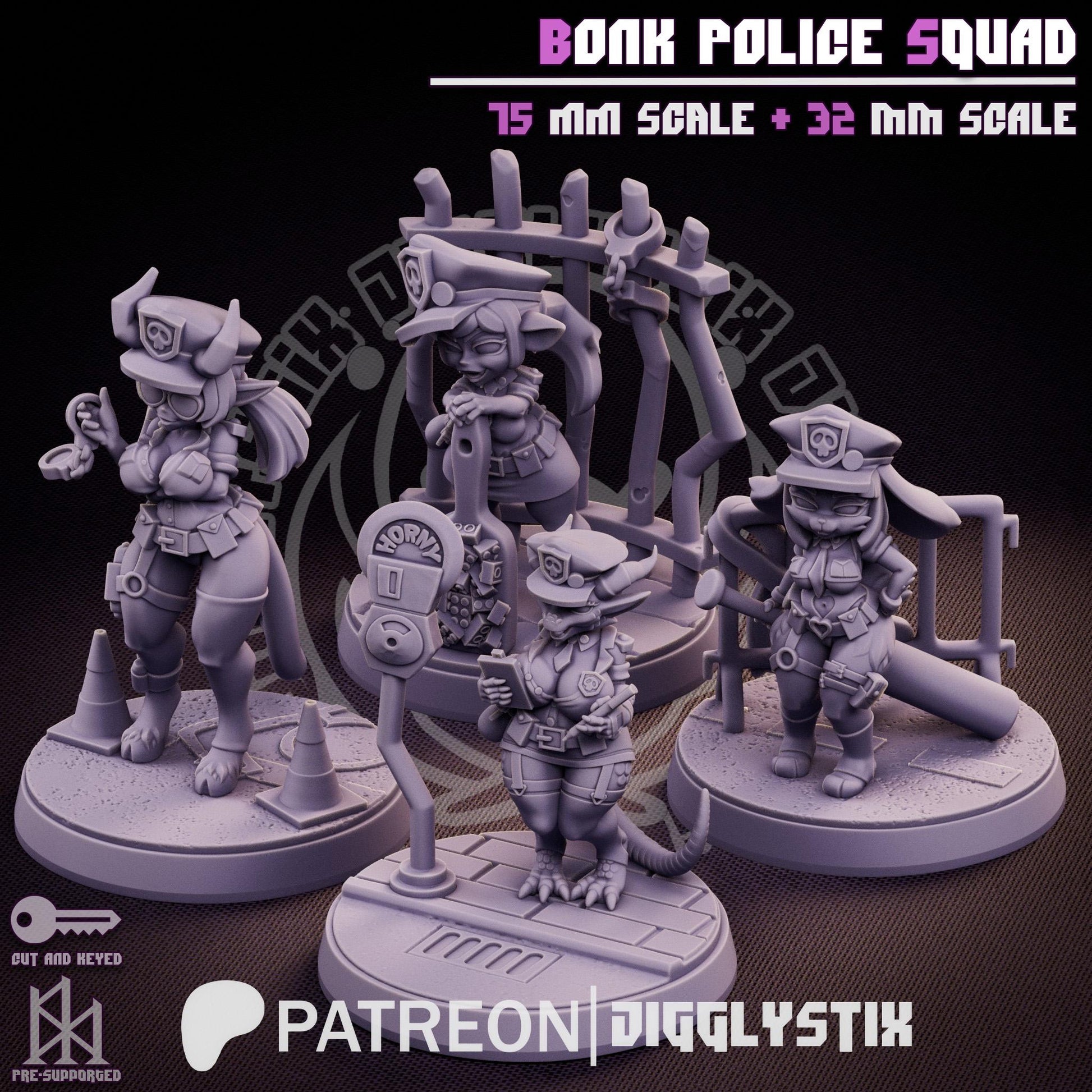 Bonk Police Pin Up Miniature Bundle | Jigglystix