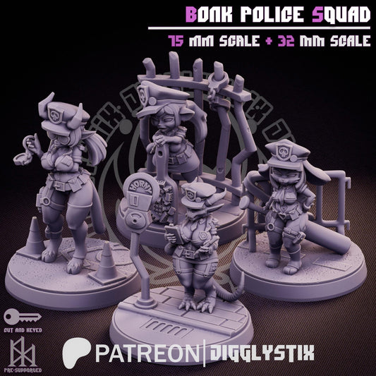 Bonk Police Pin Up Miniature Bundle | Jigglystix