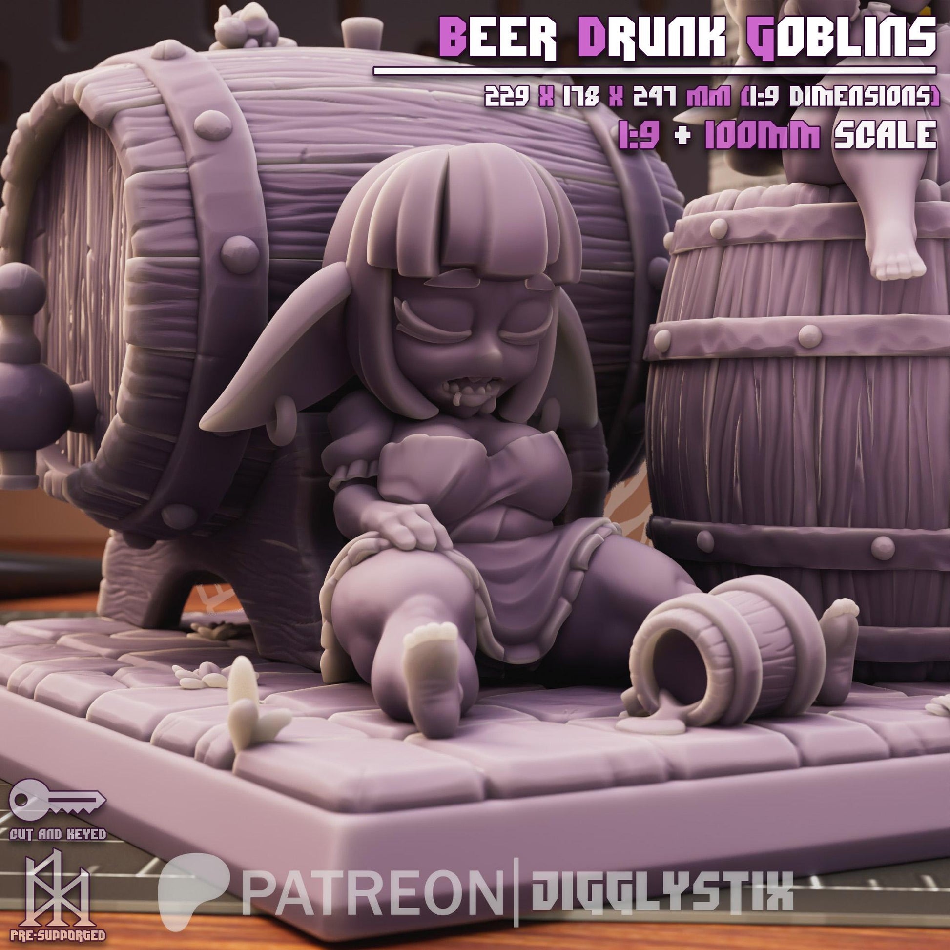 Beer Goblins Pin Up Model Kit | Jigglystix