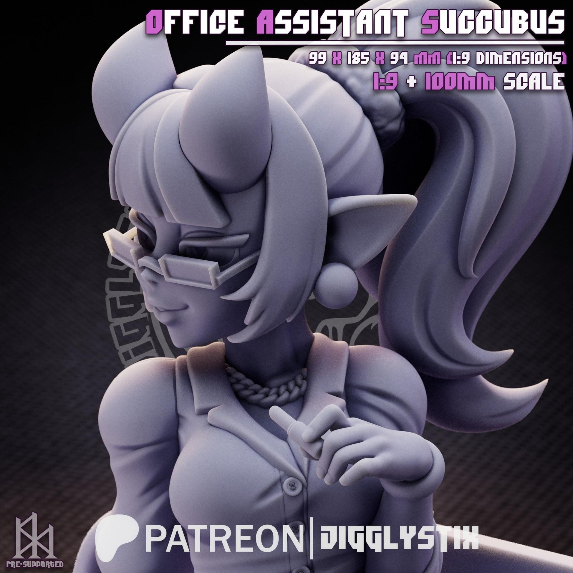 Office Assistant Succubus Pin Up Model Kit | Jigglystix