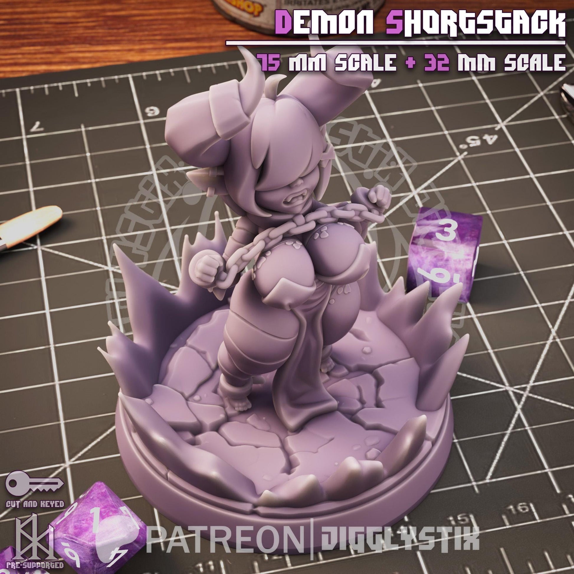 Demon Shortstack Pin Up Miniature | Jigglystix