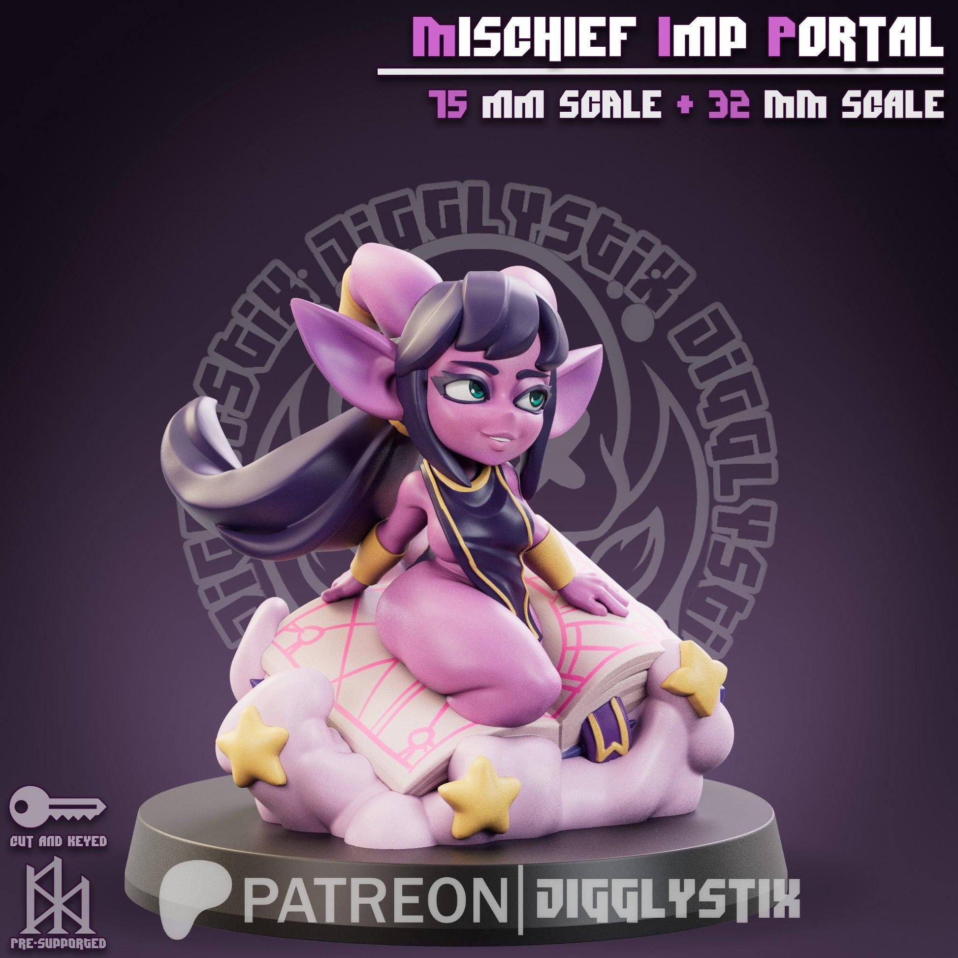 Mischief Imp Portal Pin Up Miniature | Jigglystix