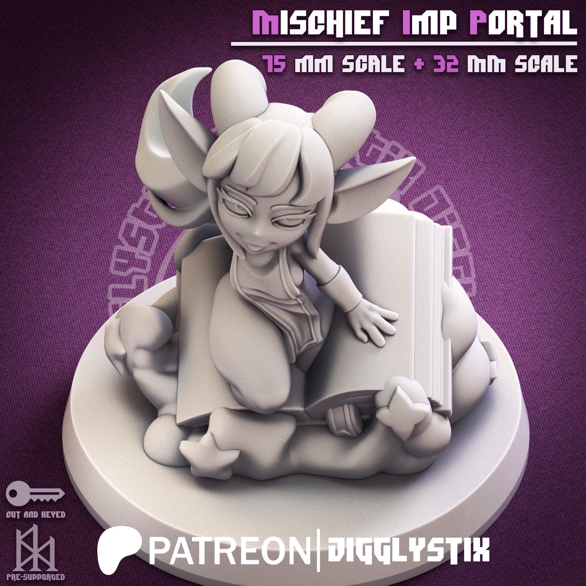 Mischief Imp Portal Pin Up Miniature | Jigglystix