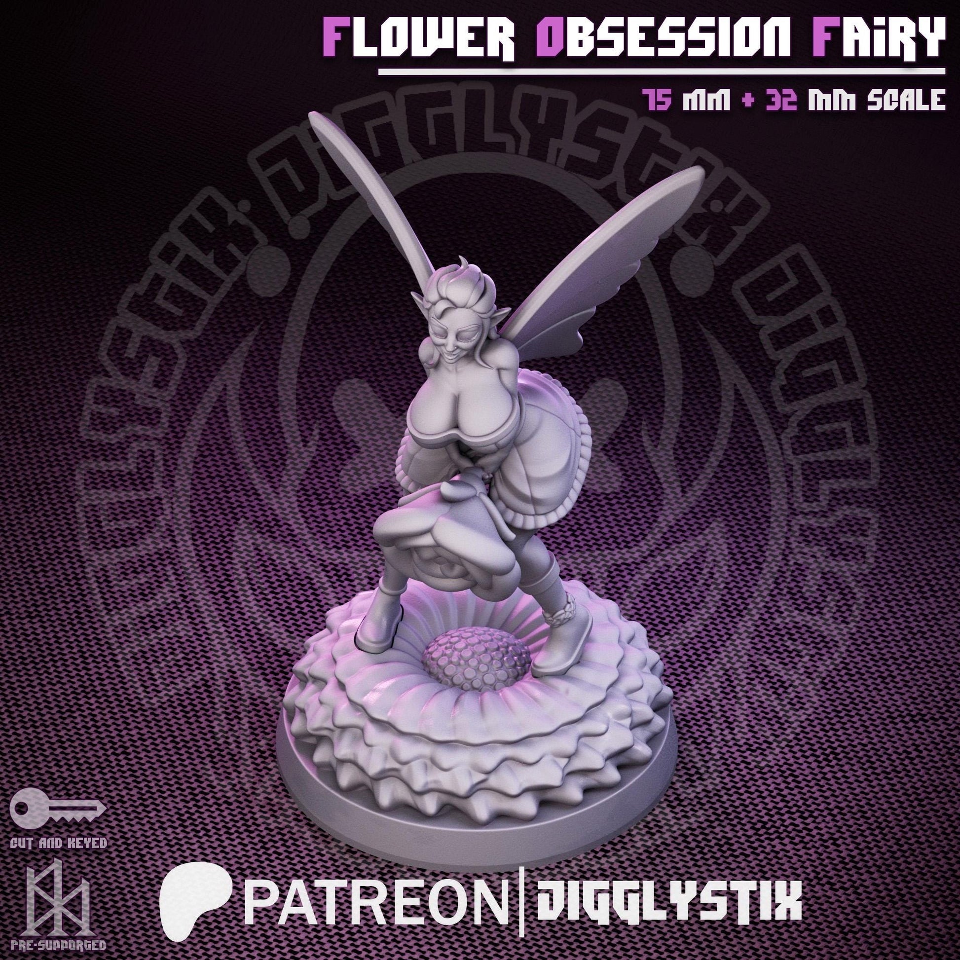Flower Fairy Pin Up Miniature | Jigglystix
