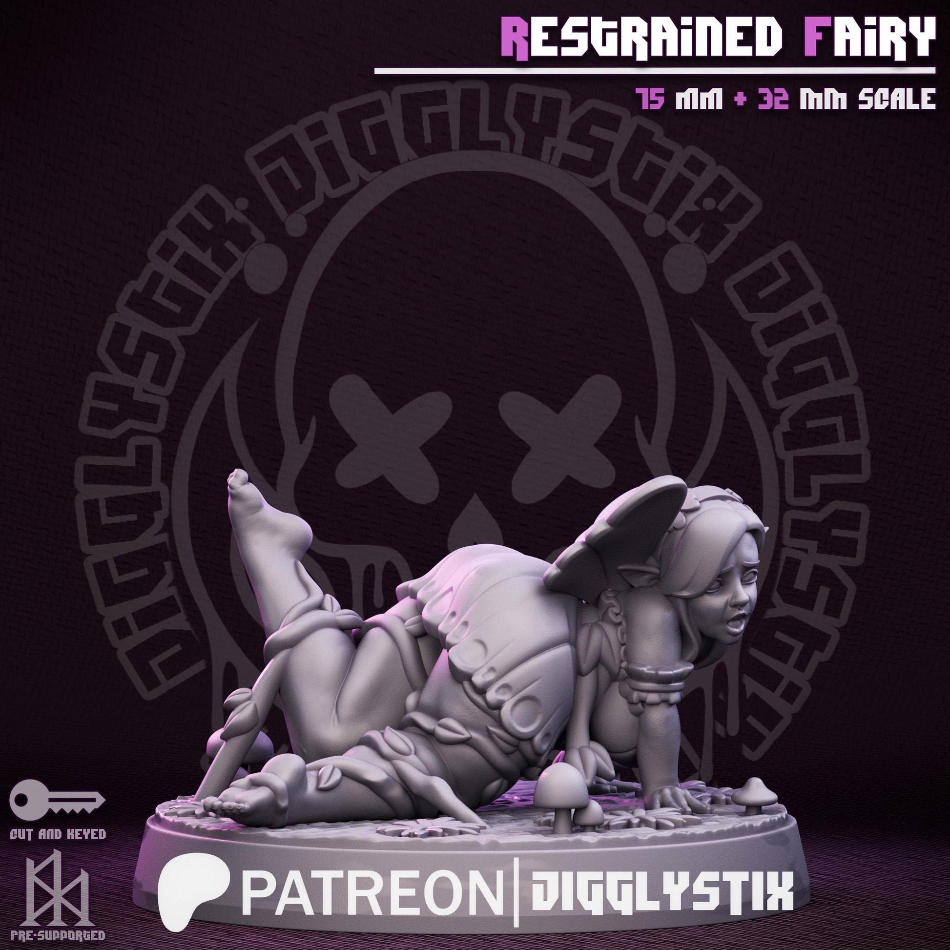 Restrained Fairy Pin Up Miniature | Jigglystix