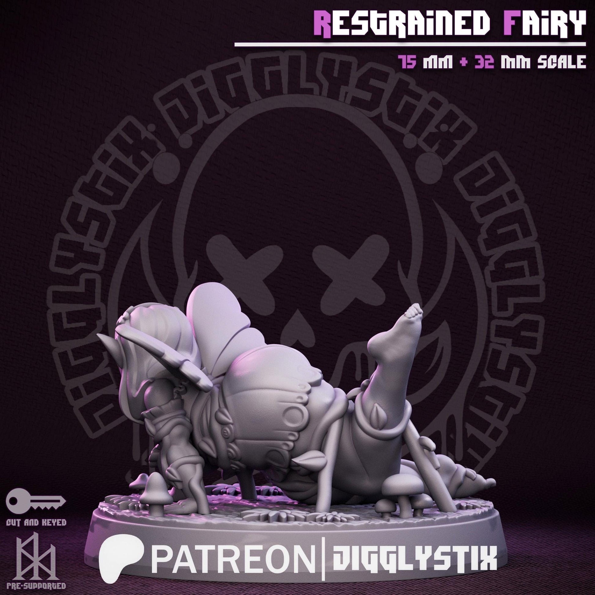 Restrained Fairy Pin Up Miniature | Jigglystix