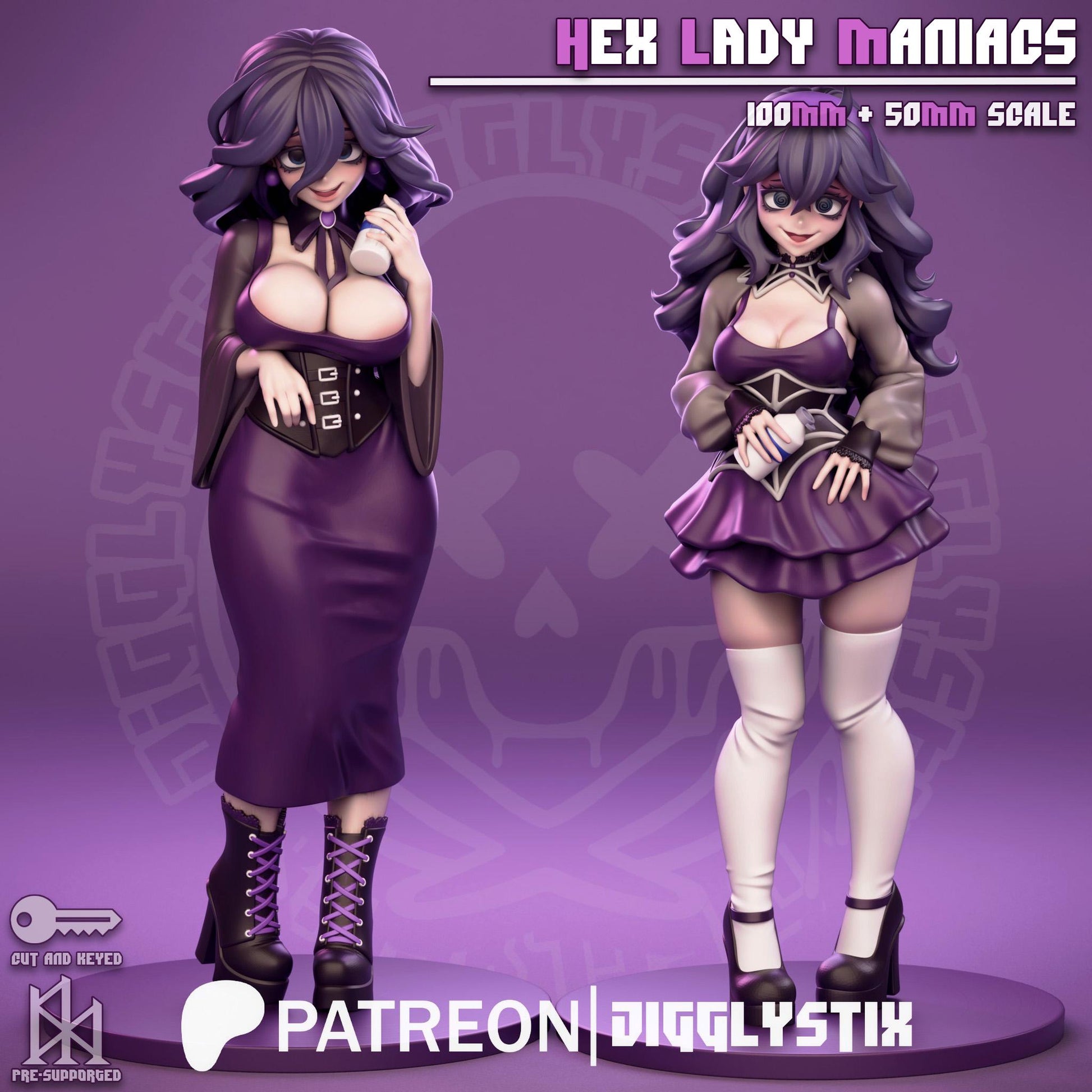 Goth Girl Pin Up Model Bundle | Jigglystix