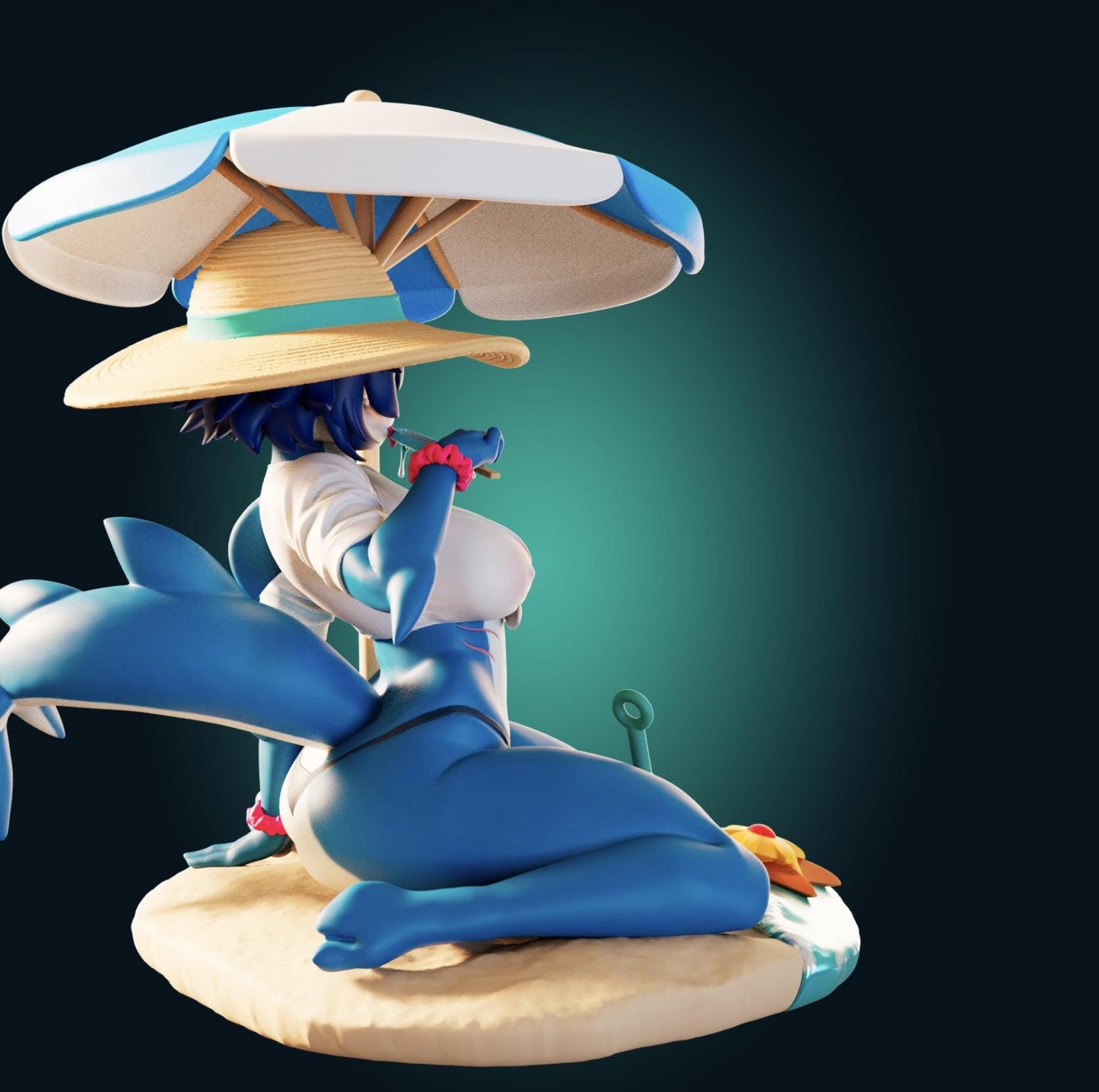 Shark Girl Model Kit | 3D Resin Print Figurine | Officer Rhu