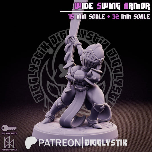 Wide Swing Armor Soldier Pin Up Miniature | Jigglystix