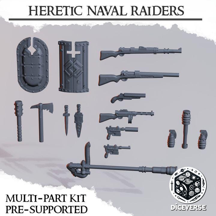 Naval Heretic Raiders | 32mm Scale | Trench Crusade | Diceverse