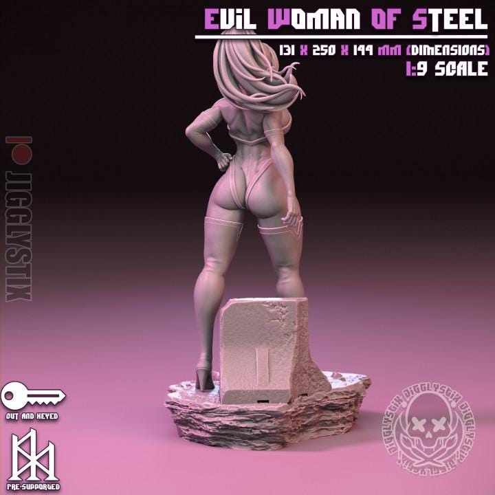 Evil Woman of Steel Pin Up Miniature | Jigglystix