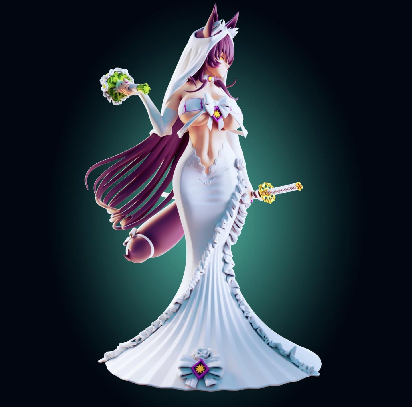 Azur Lane Inspired Musashi Model Kit | 3D Resin Print Figurine | Designed by Officer Rhu