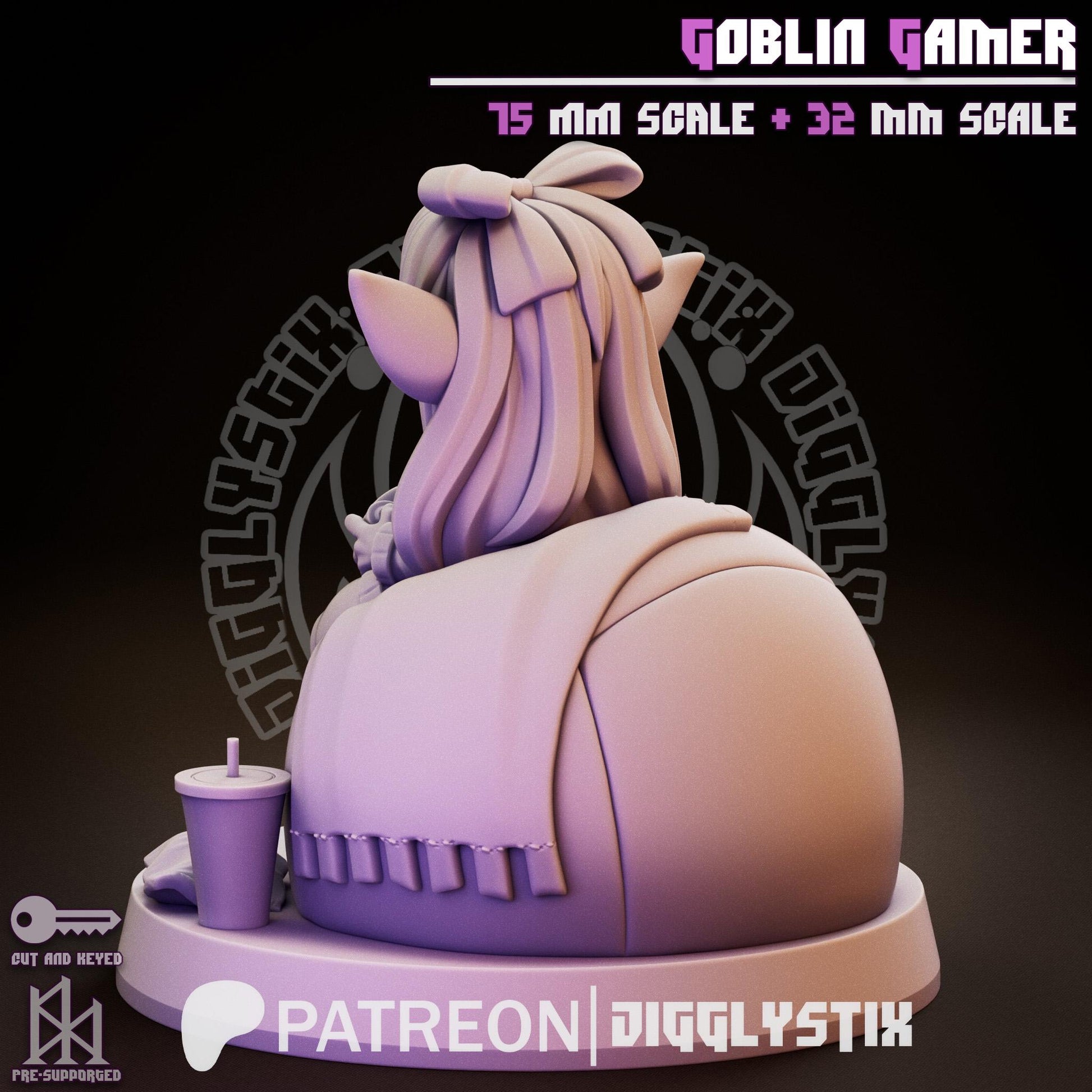 Goblin Gamer Pin Up Miniature | Jigglystix