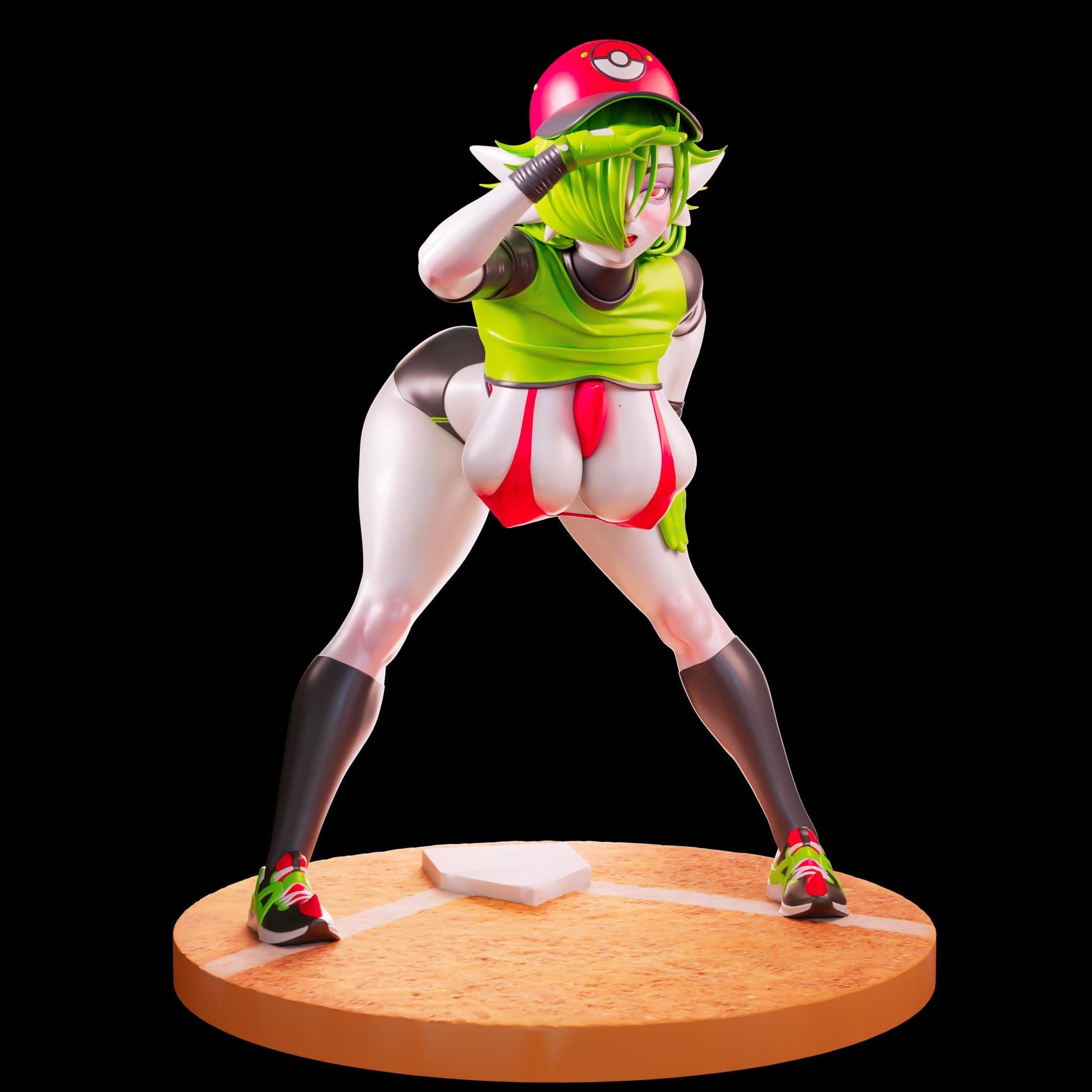 Baseball Girl Model Kit | 3D Resin Print Figurine | Officer Rhu