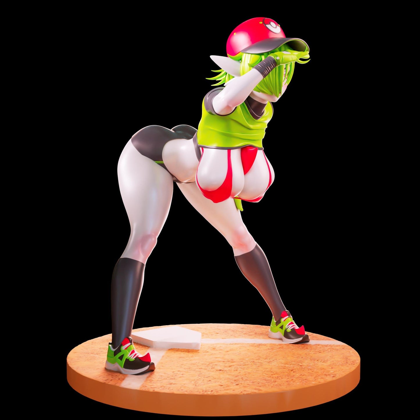 Baseball Girl Model Kit | 3D Resin Print Figurine | Officer Rhu