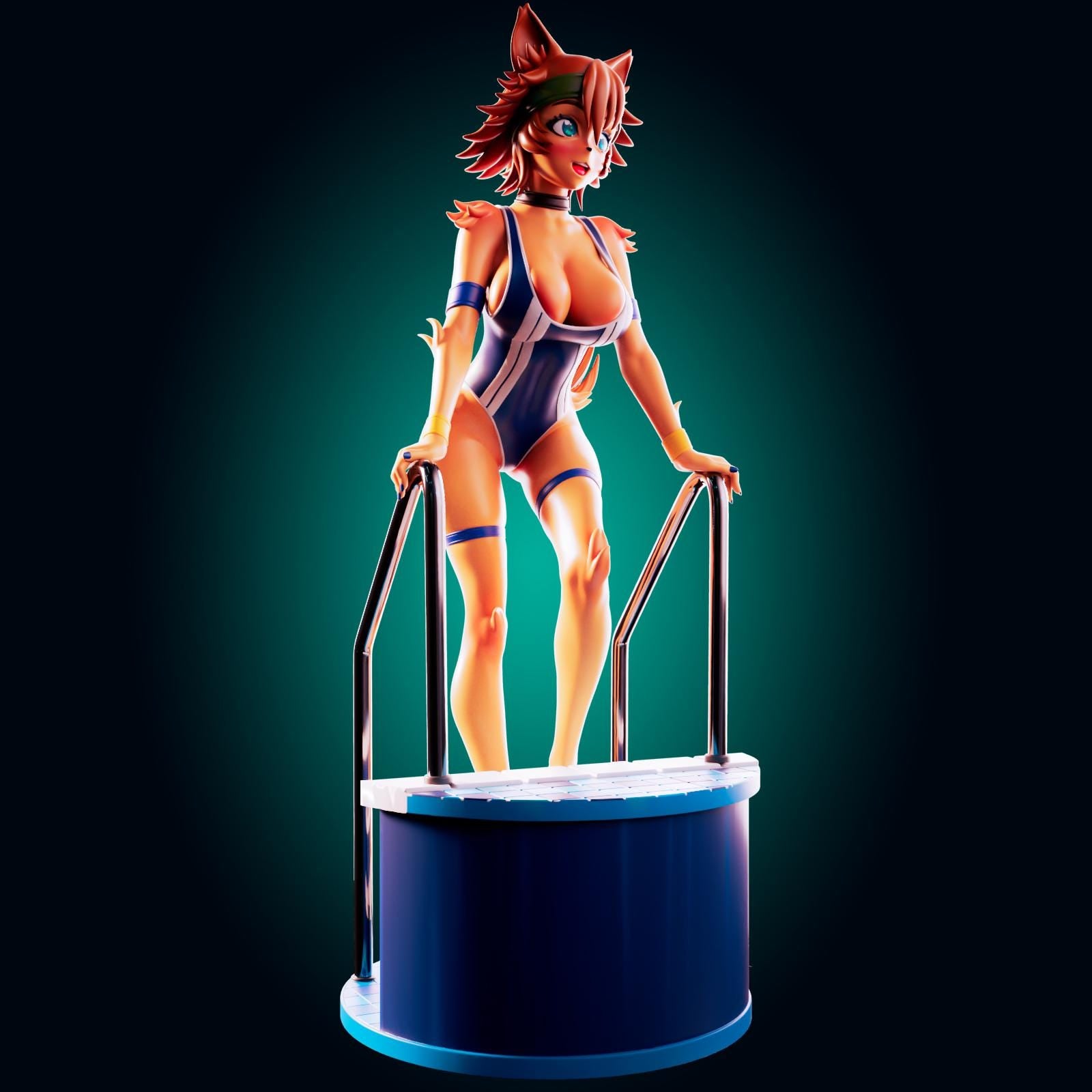 Puppy Girl Model Kit | 3D Resin Print Figurine | Officer Rhu