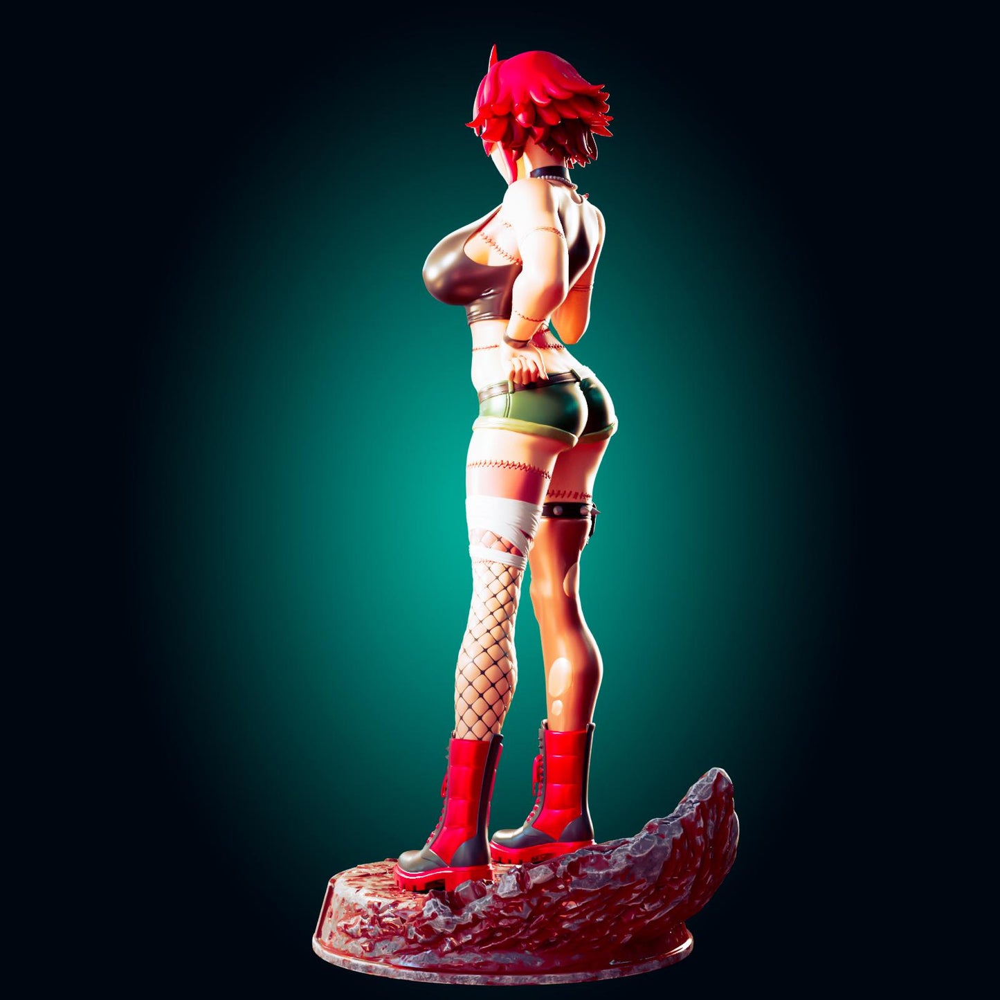 Zombina Inspired Monster Girl Model Kit | 3D Resin Print Figurine | Officer Rhu