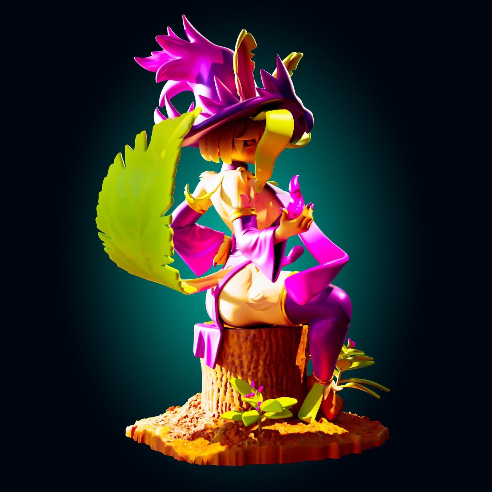 Leaf Fox Girl Model Kit | 3D Resin Print Figurine | Officer Rhu