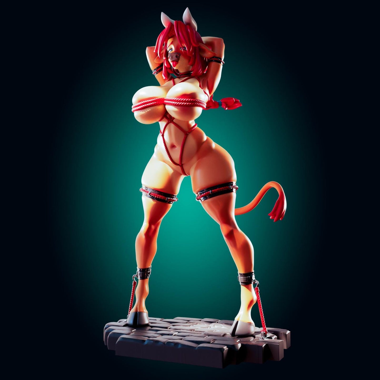 Cow Girl Model Kit | 3D Resin Print Figurine | Officer Rhu