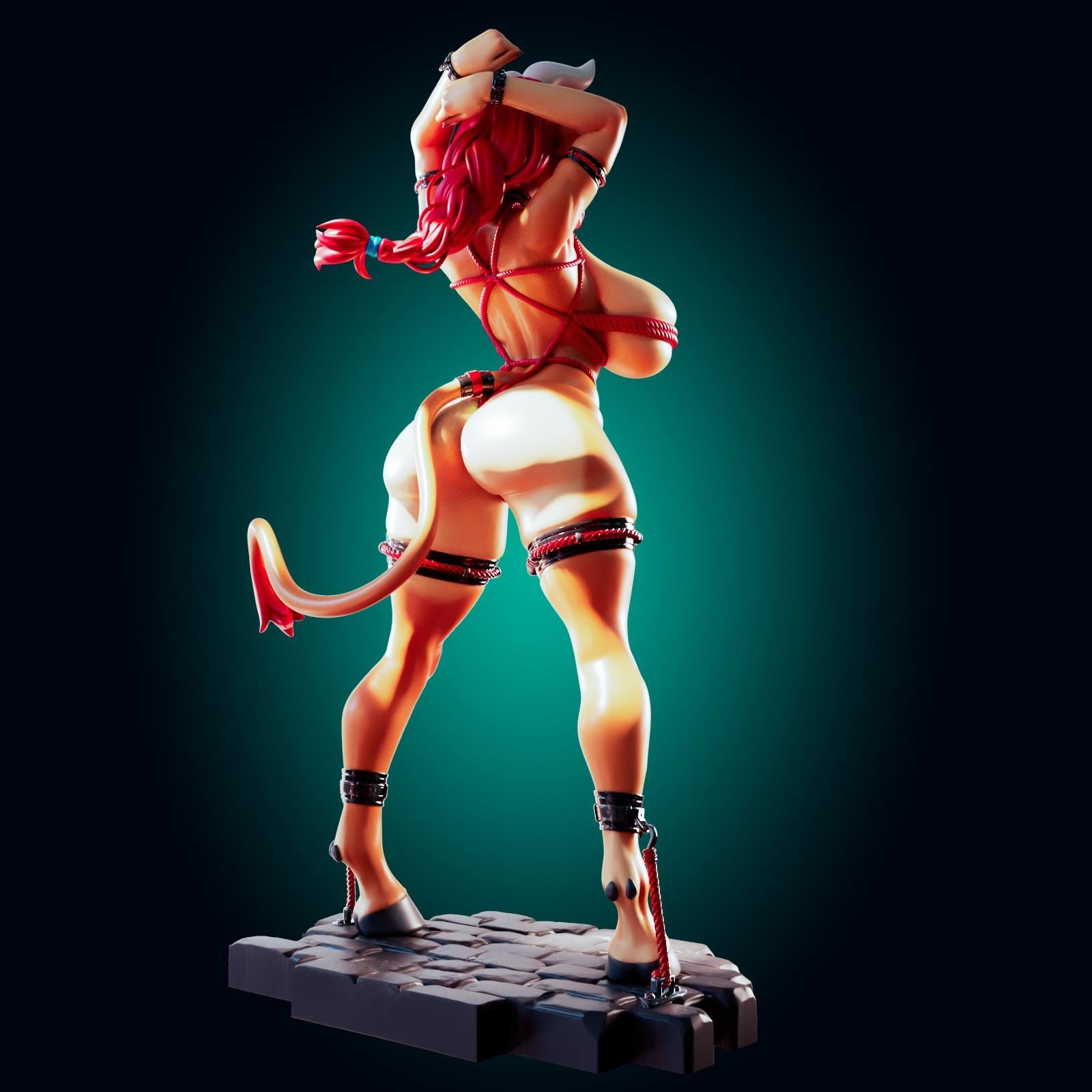Cow Girl Model Kit | 3D Resin Print Figurine | Officer Rhu