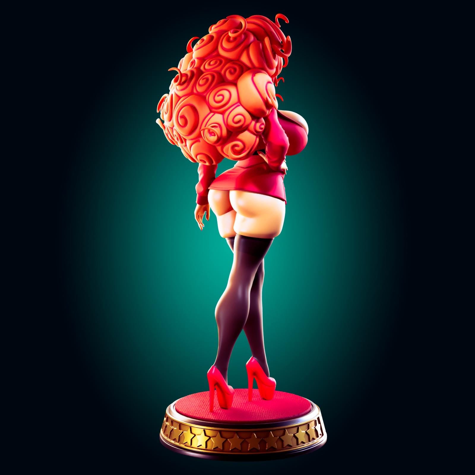 Secretary Pin Up Model Kit | 3D Resin Print Figurine | Officer Rhu