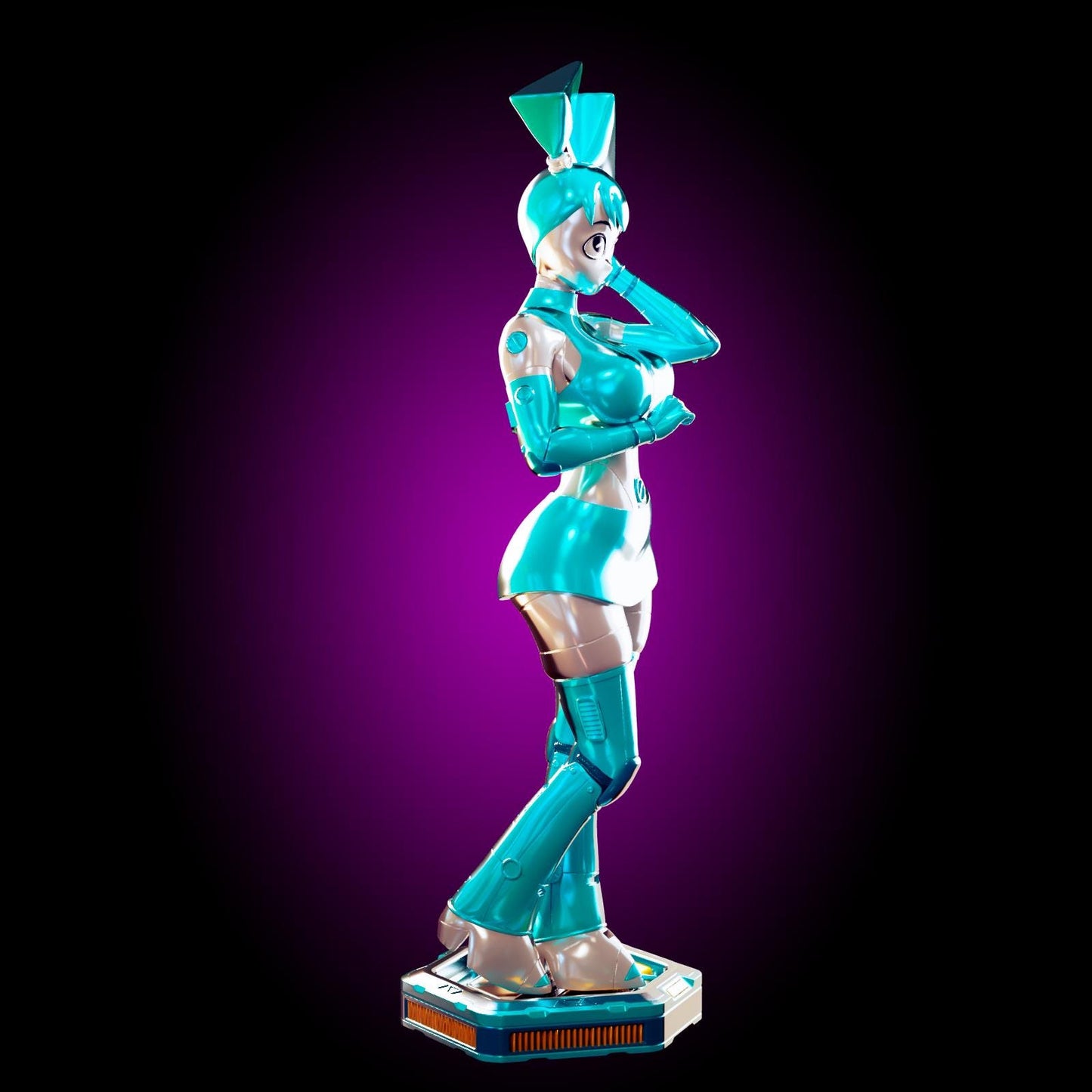 Robot Girl Pin Up Model Kit | 3D Resin Print Figurine | Officer Rhu