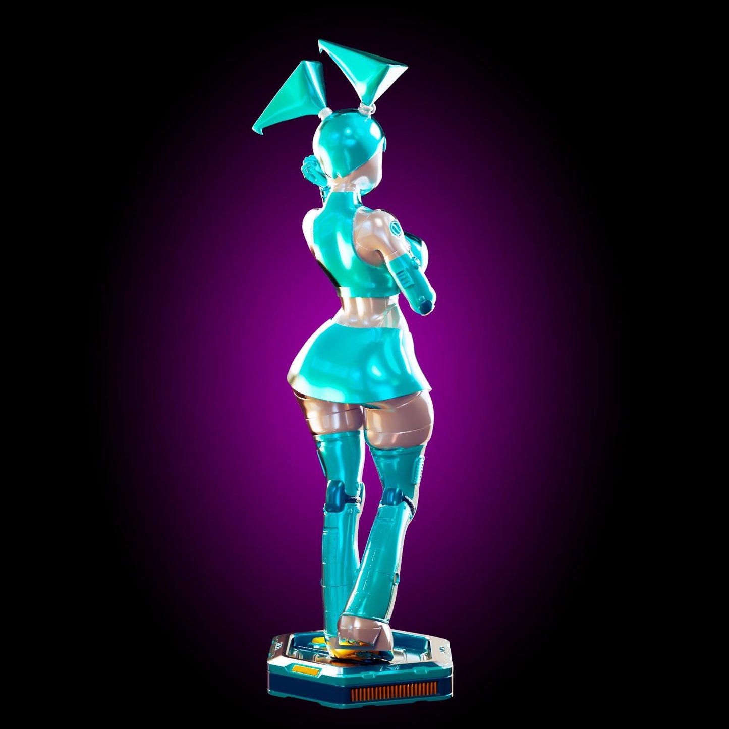 Robot Girl Pin Up Model Kit | 3D Resin Print Figurine | Officer Rhu