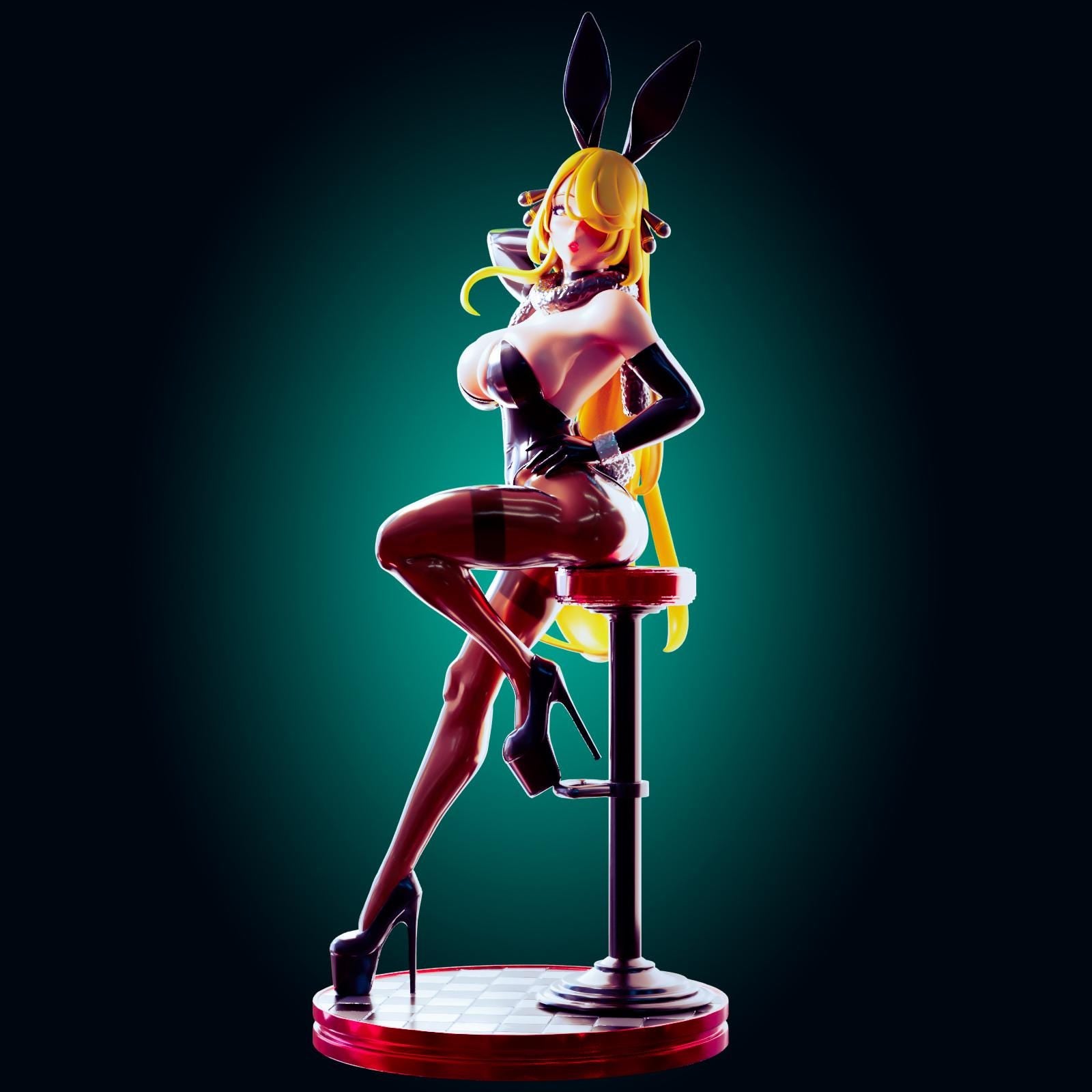 Bunny Suit Pin Up Model Kit | 3D Resin Print Figurine | Officer Rhu