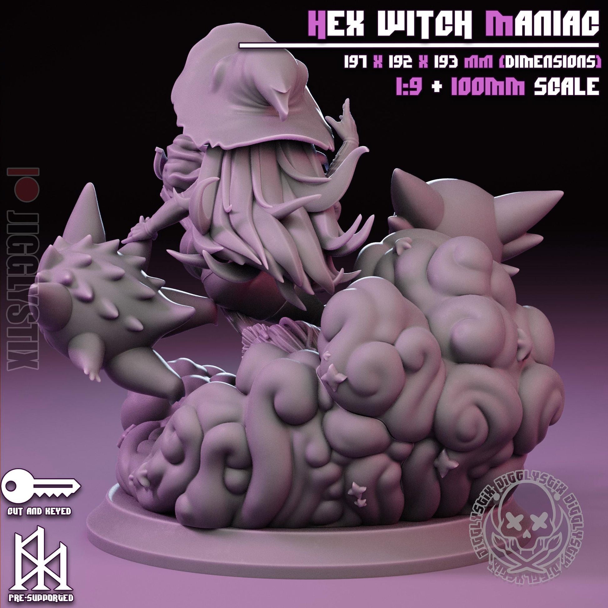 Witch Girl Pin Up Model Kit | Jigglystix